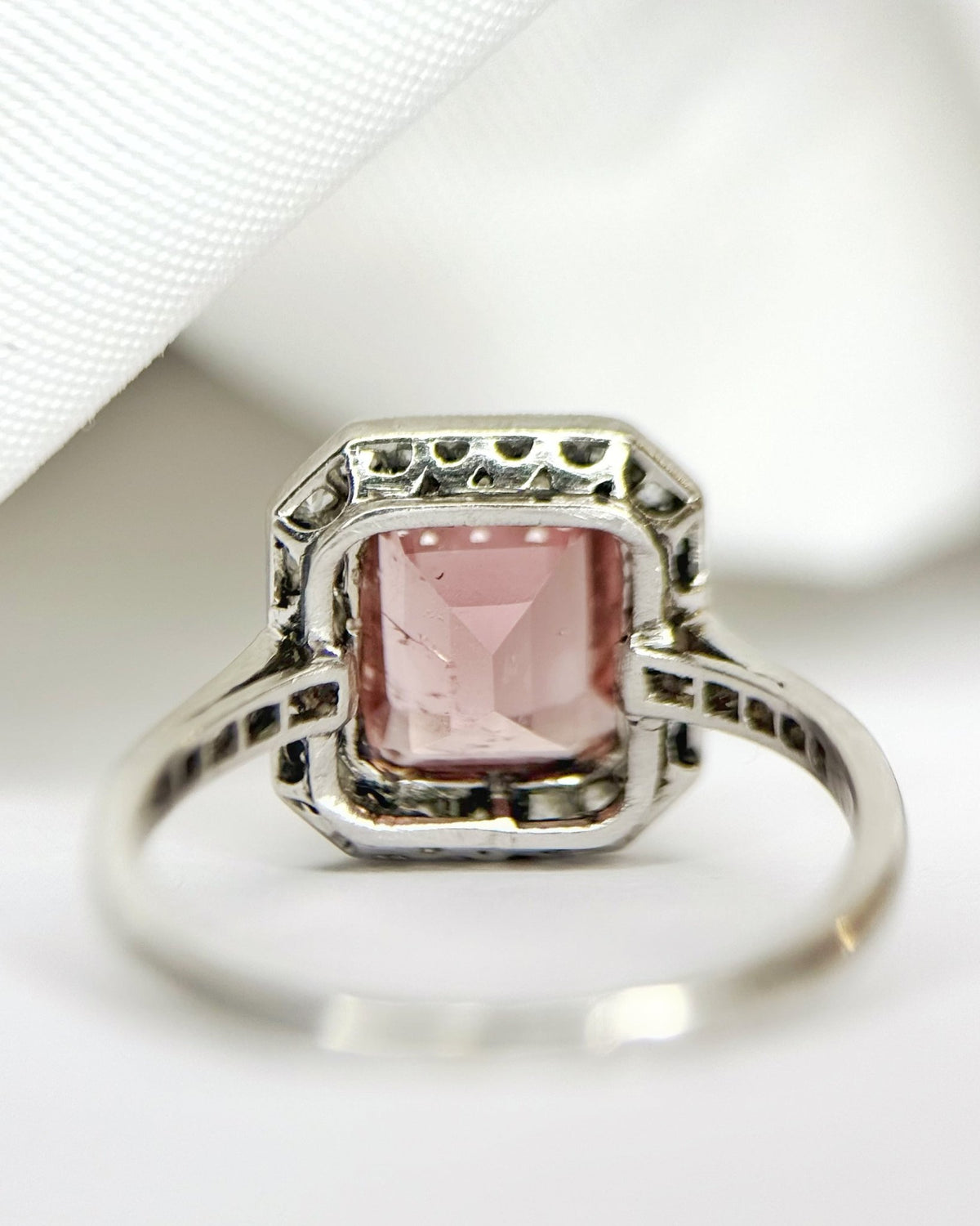 Bague Art-Déco Tourmaline 2.18 carats & Diamants "Lauriane" - Elliade Paris