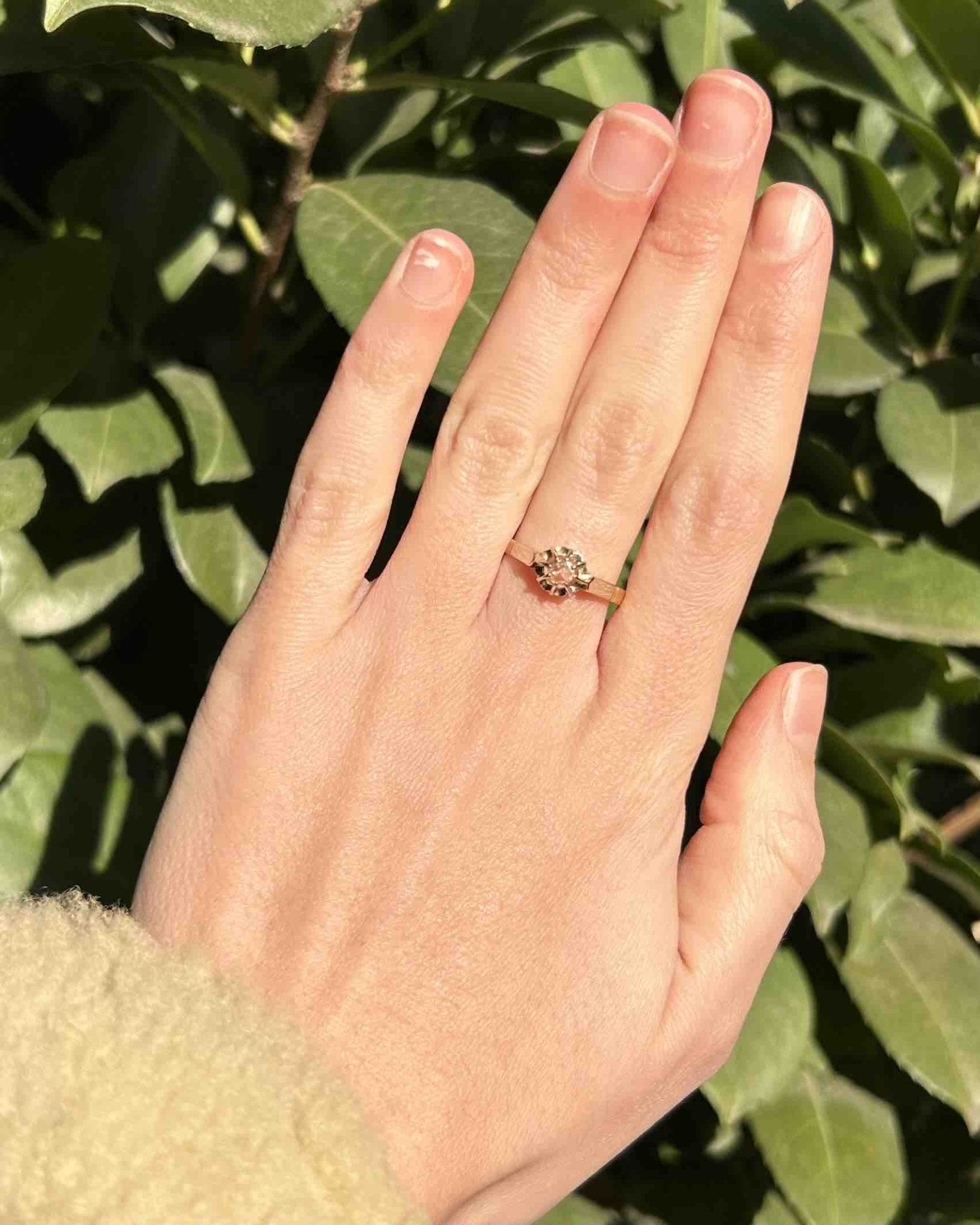 Bague Art - Déco Vintage Diamant "Quincy" - Elliade Paris