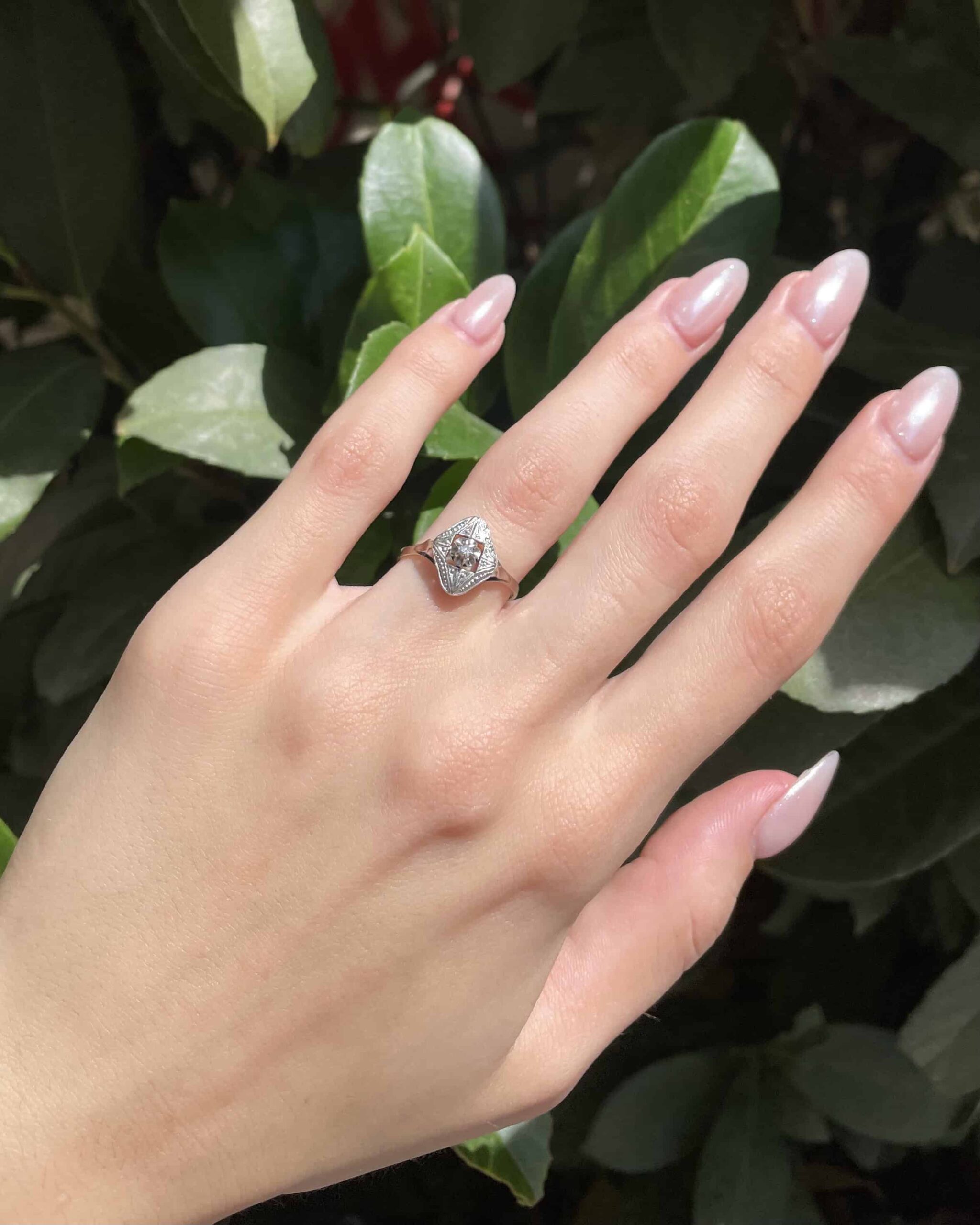 Bague vintage Art Déco Diamant "Azzedina"