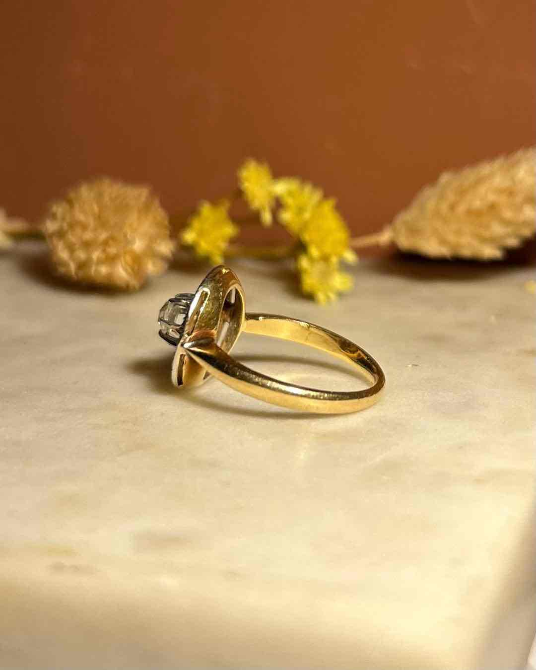 Bague Art-déco Étoile Diamants "Ophélia"