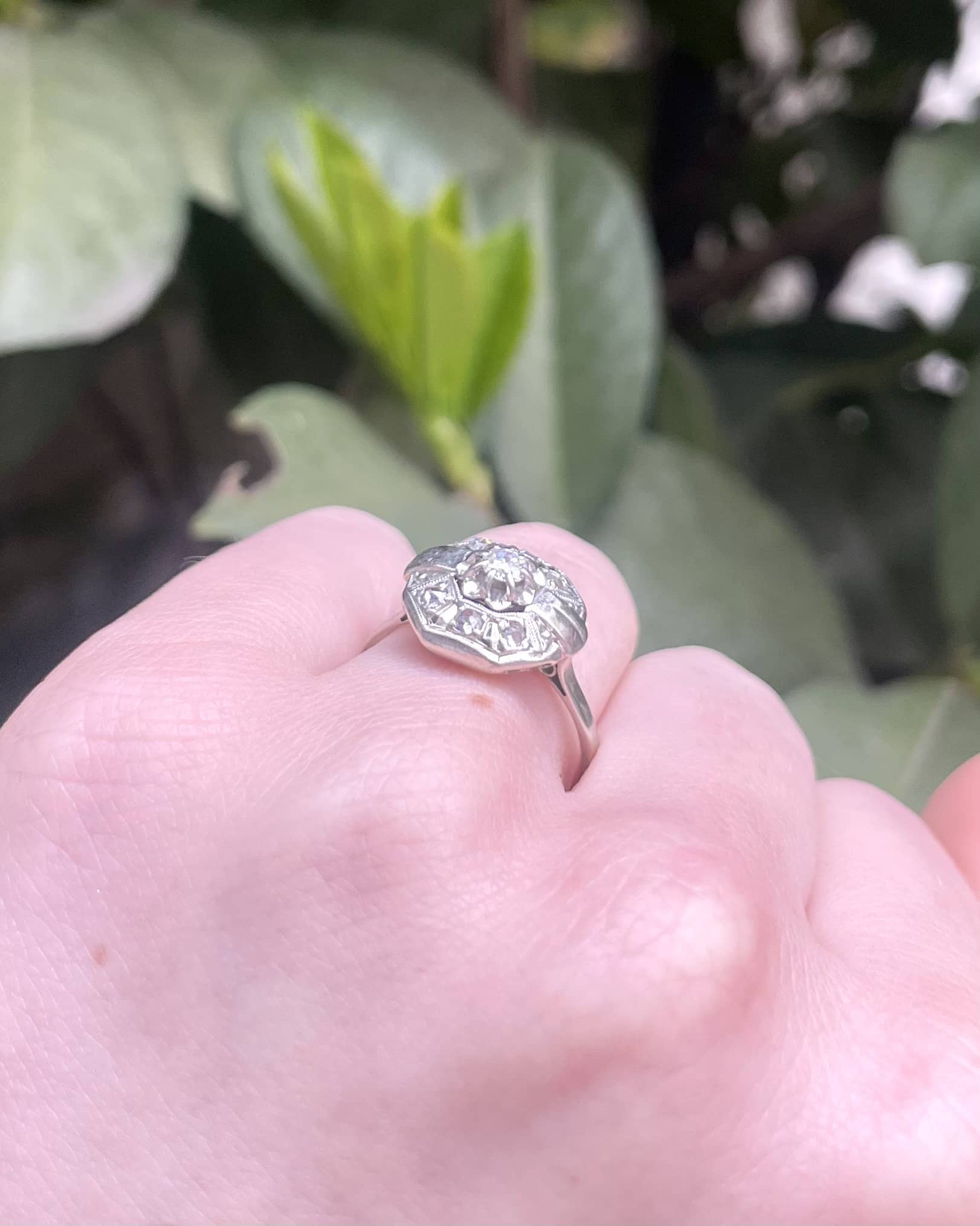 Bague Vintage Art-Déco Diamants "Clariza"