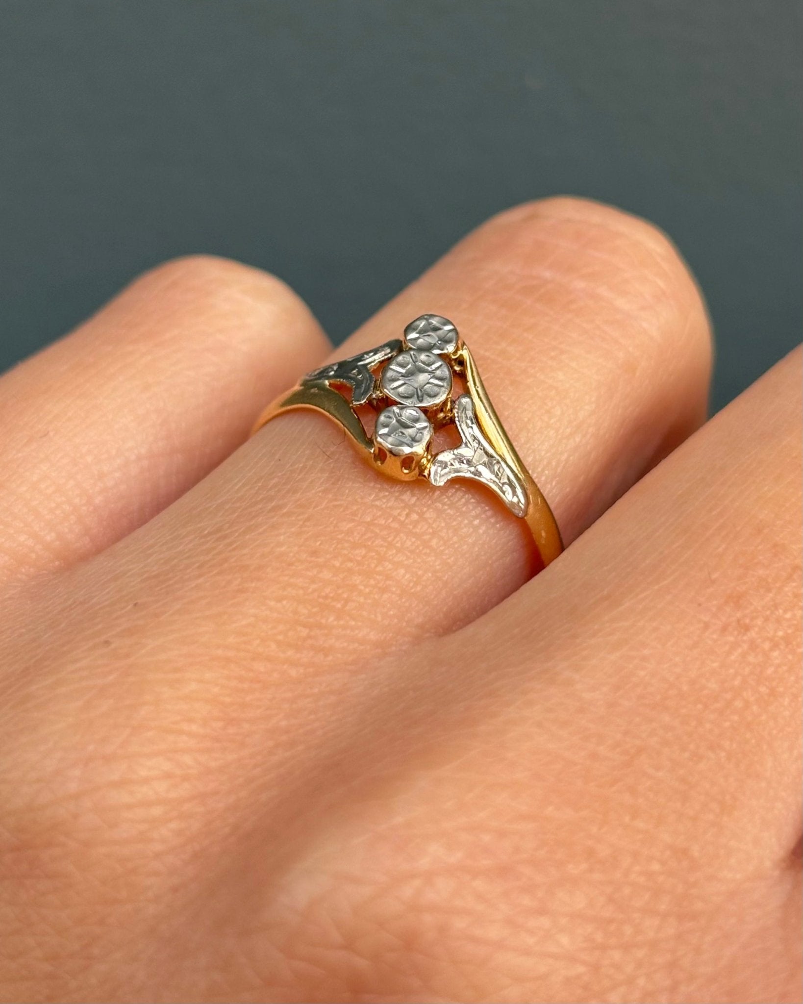 Bague Art Nouveau Fleurs "Sylvie" - Elliade Paris