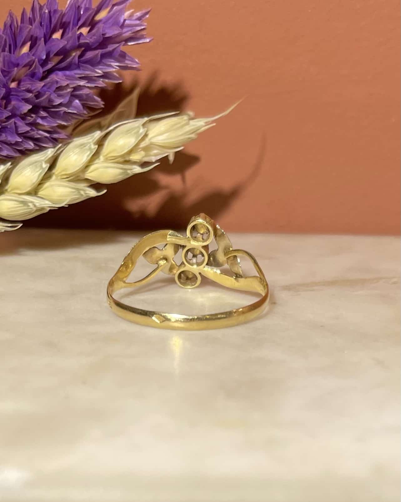 Bague Art Nouveau Perles "Haliénor" - Elliade Paris