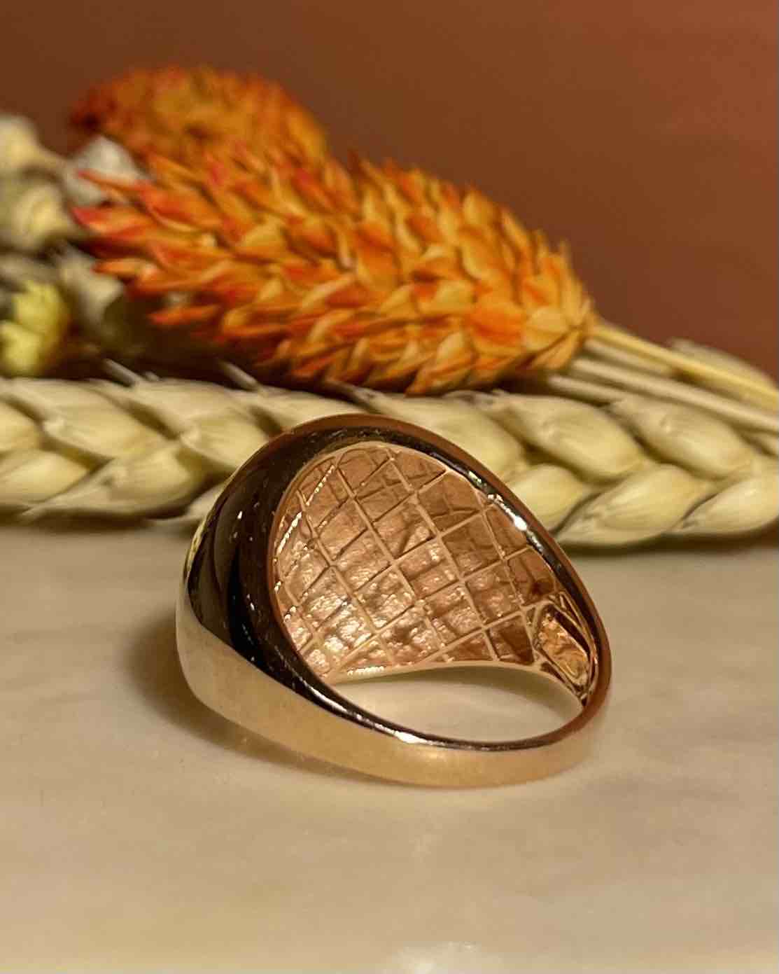 Anillo de bola de oro rosa de 18 quilates "Francesca"