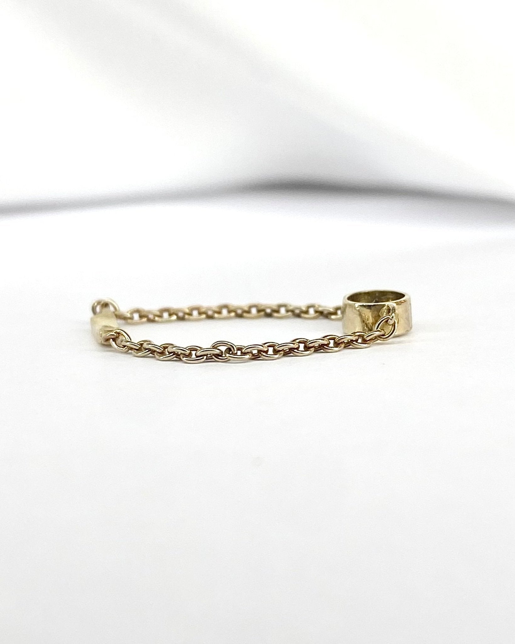 Bague Chaîne Solitaire Diamant 0.15 carat "Farida" - Elliade Paris