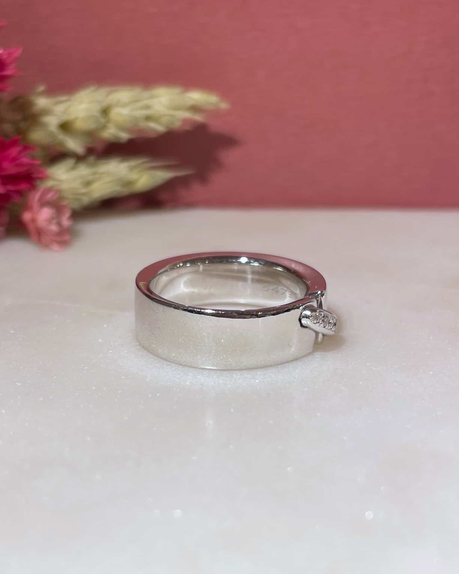 Bague Modèle Lien de Chaumet Diamants Or Gris 18 carats