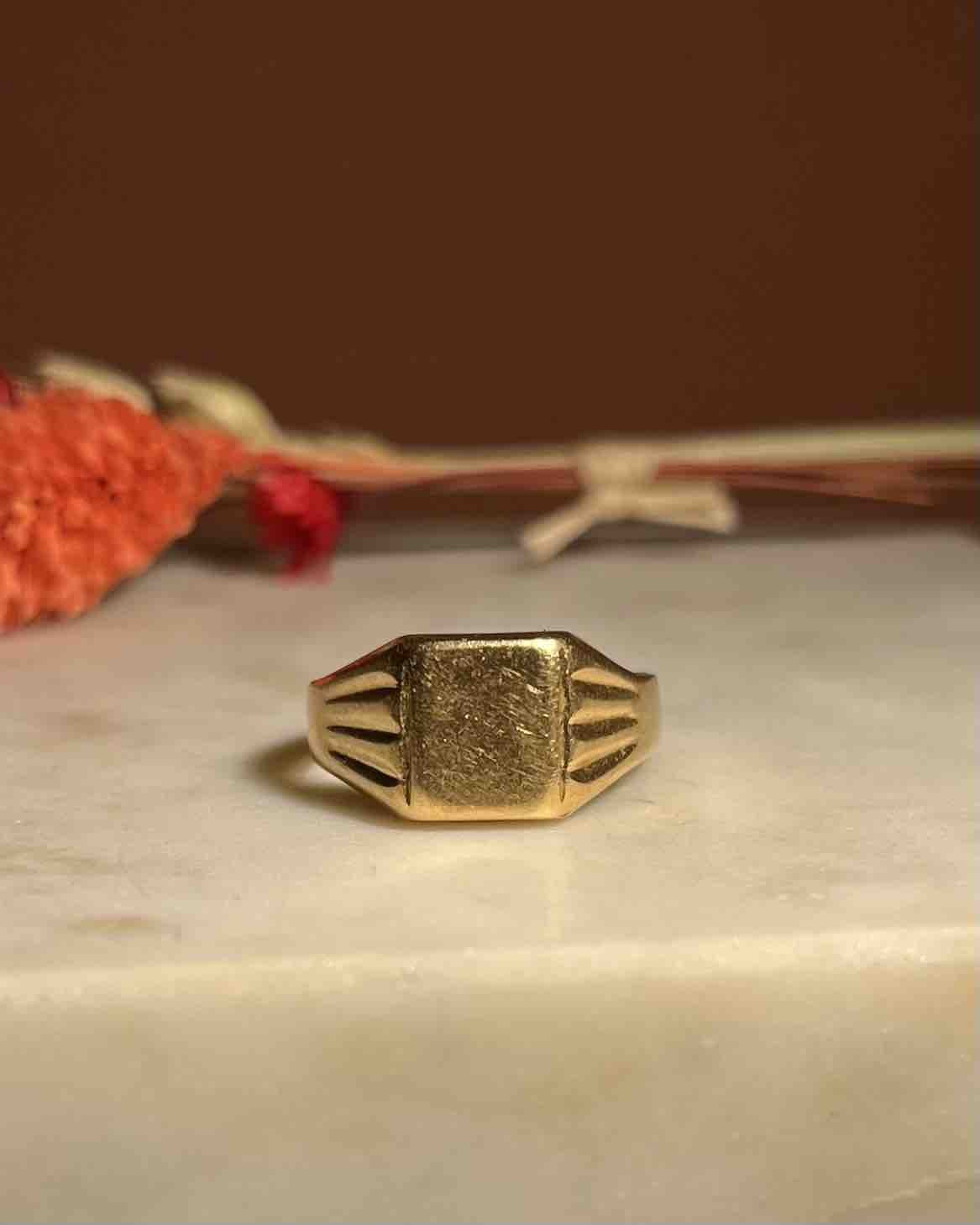 Bague chevalière années 1960 "Nélia" - Elliade Paris