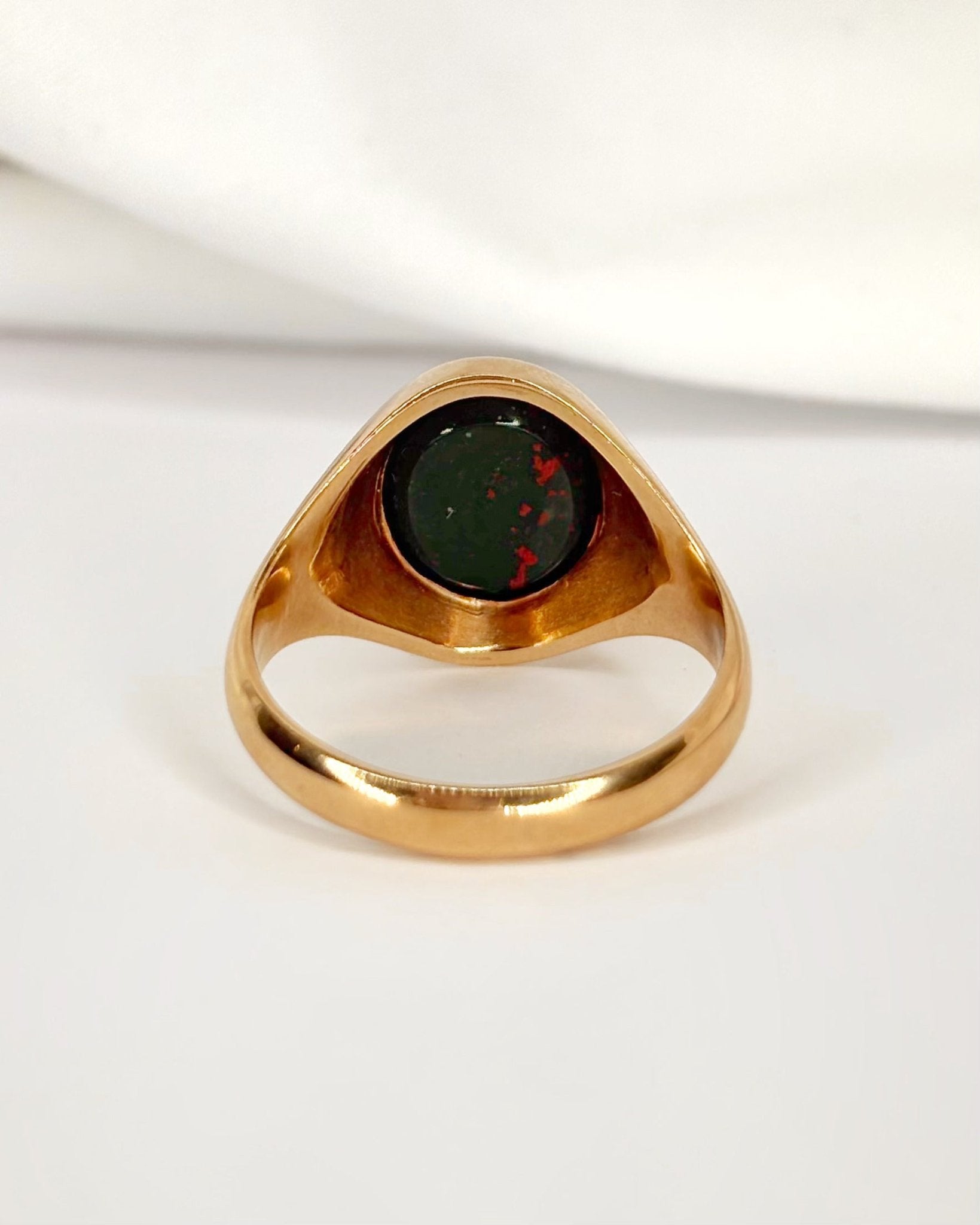 Bague Chevalière Jaspe Sanguin "Esma" - Elliade Paris