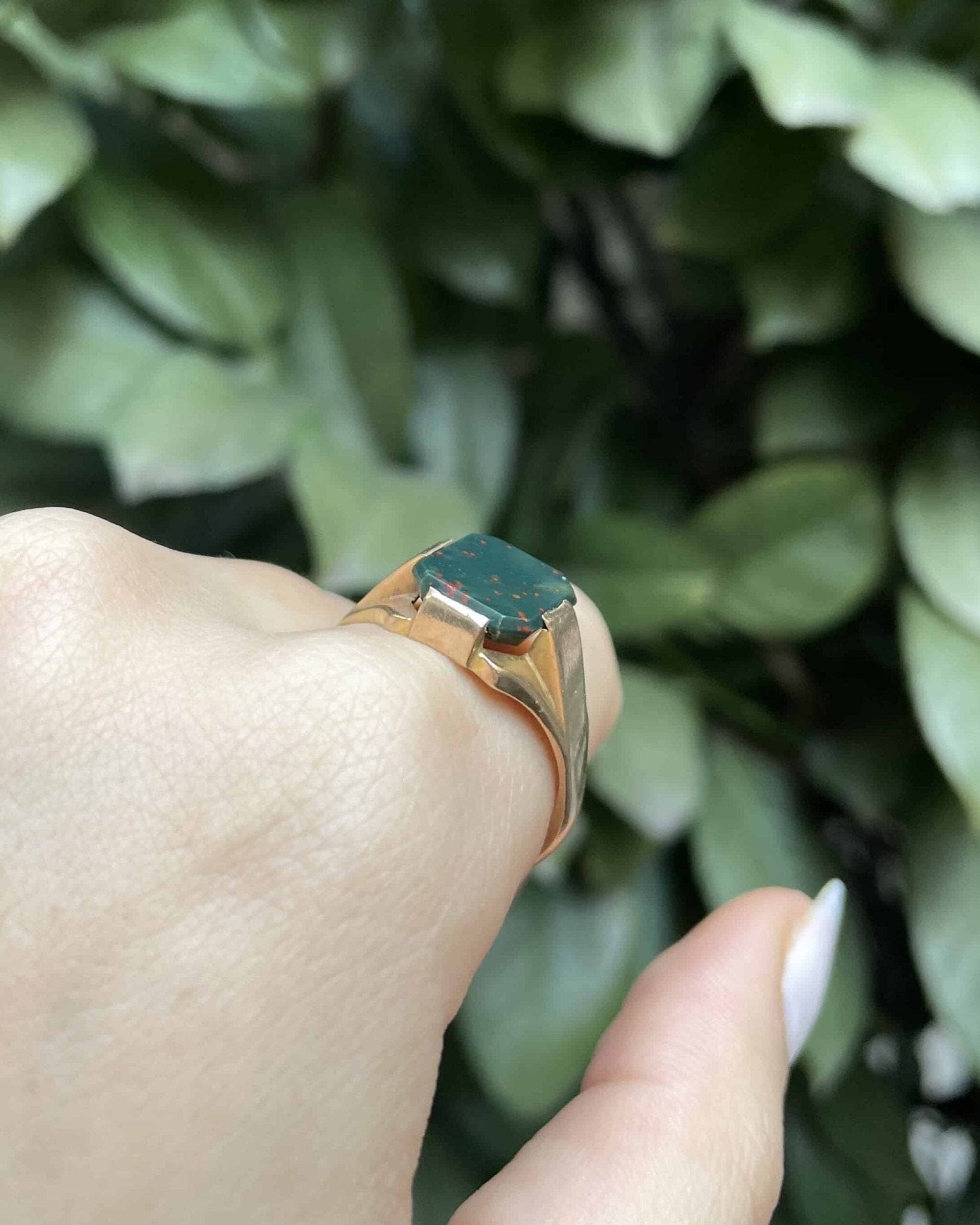 Bague Chevalière Jaspe Sanguin "Kyaa" - Elliade Paris