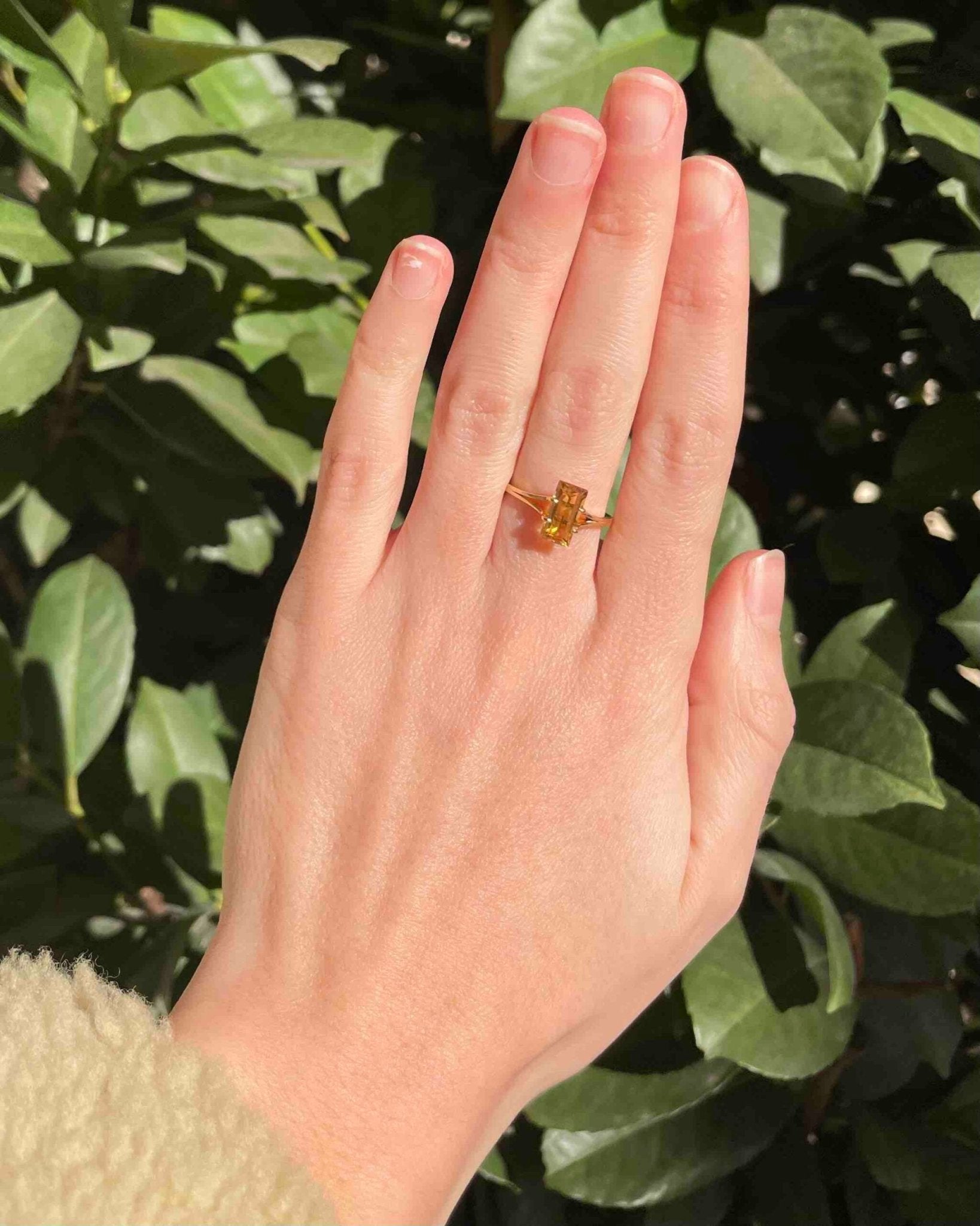 Bague citrine 1 carat cocktail "Morgane" - Elliade Paris