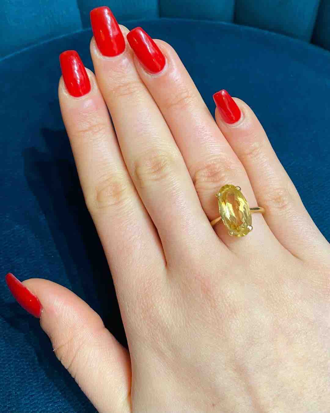 Bague cocktail Citrine "Bahia"