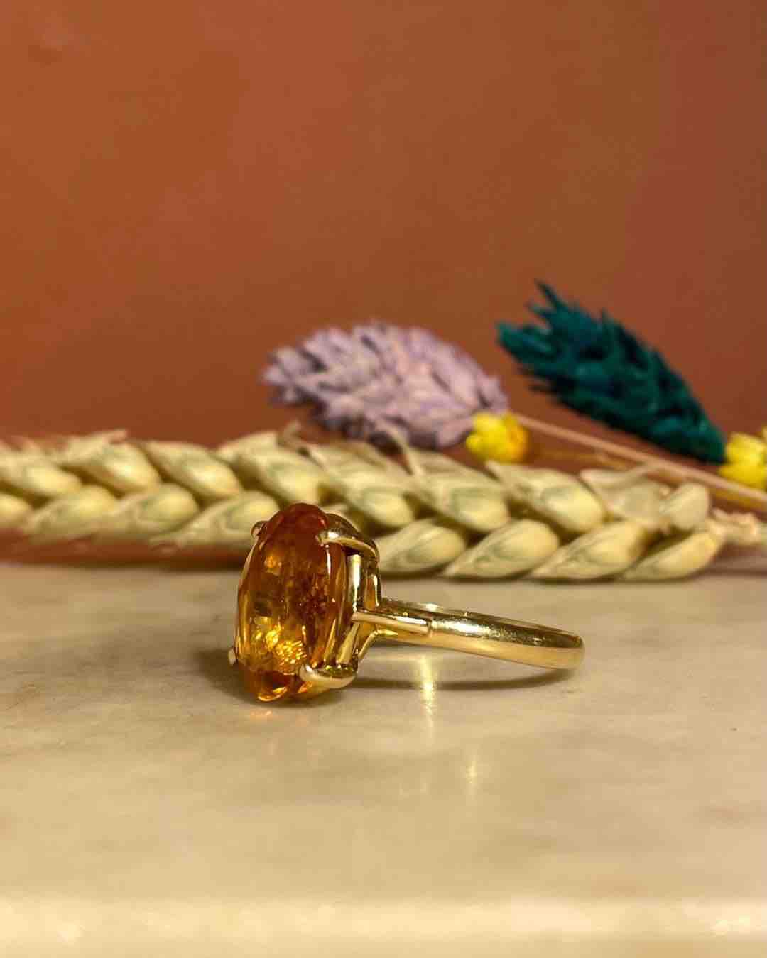 Anillo de cóctel de citrino de 4,80 quilates «Yasmine»