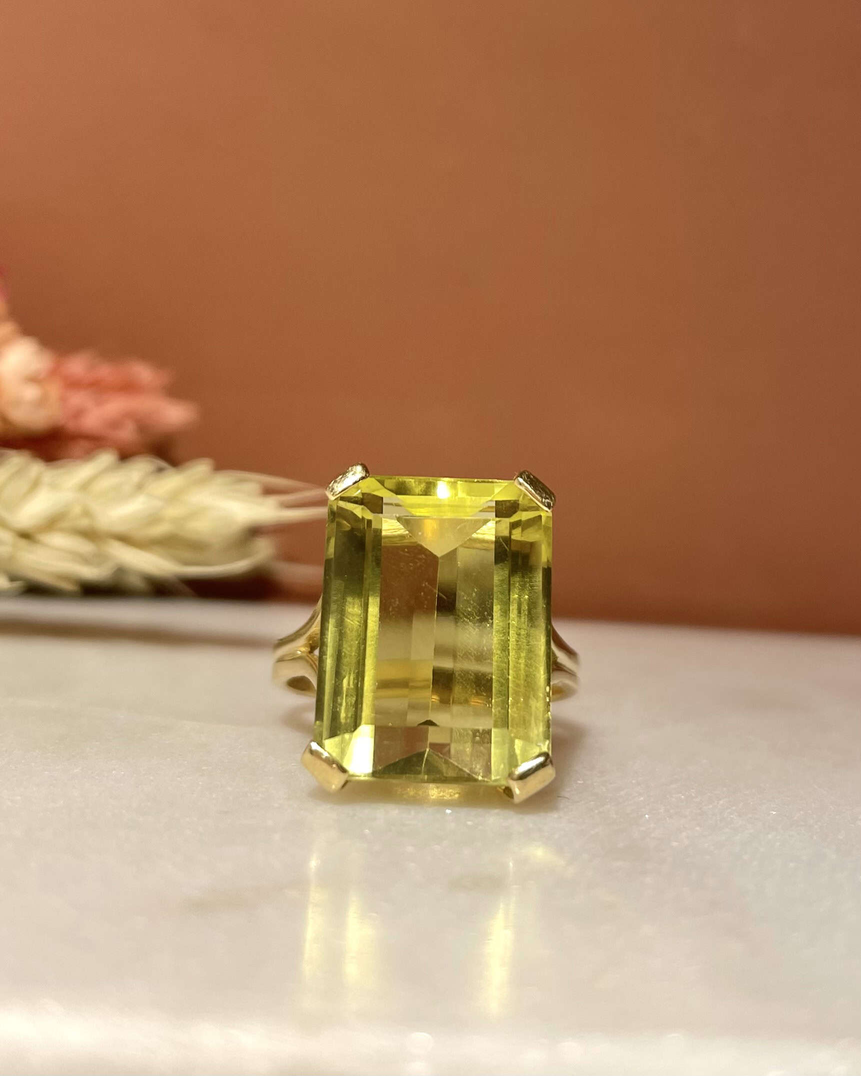 Anillo de cóctel de citrino de 10,80 quilates «Liza»