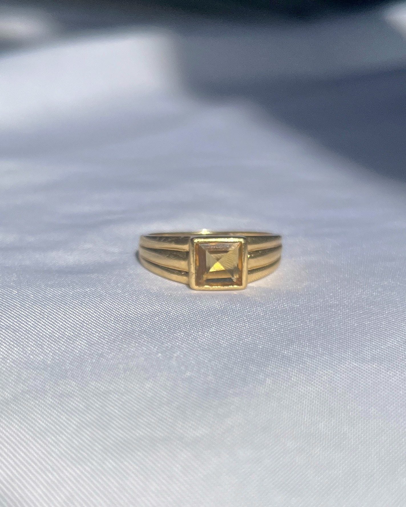 Bague jonc Citrine "Burma"