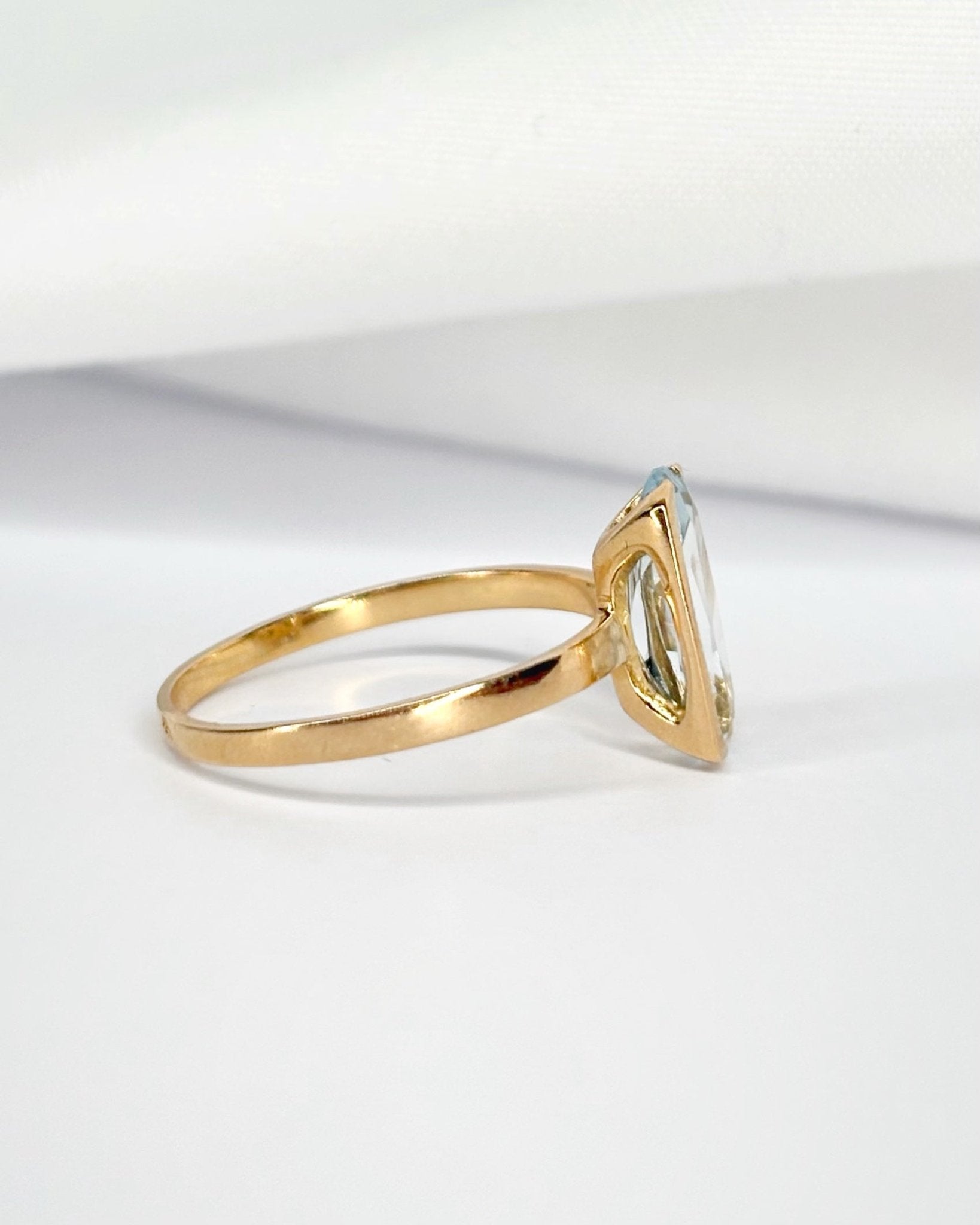 Bague Cocktail Aigue - Marine 1.25 carat "Marina" - Elliade Paris