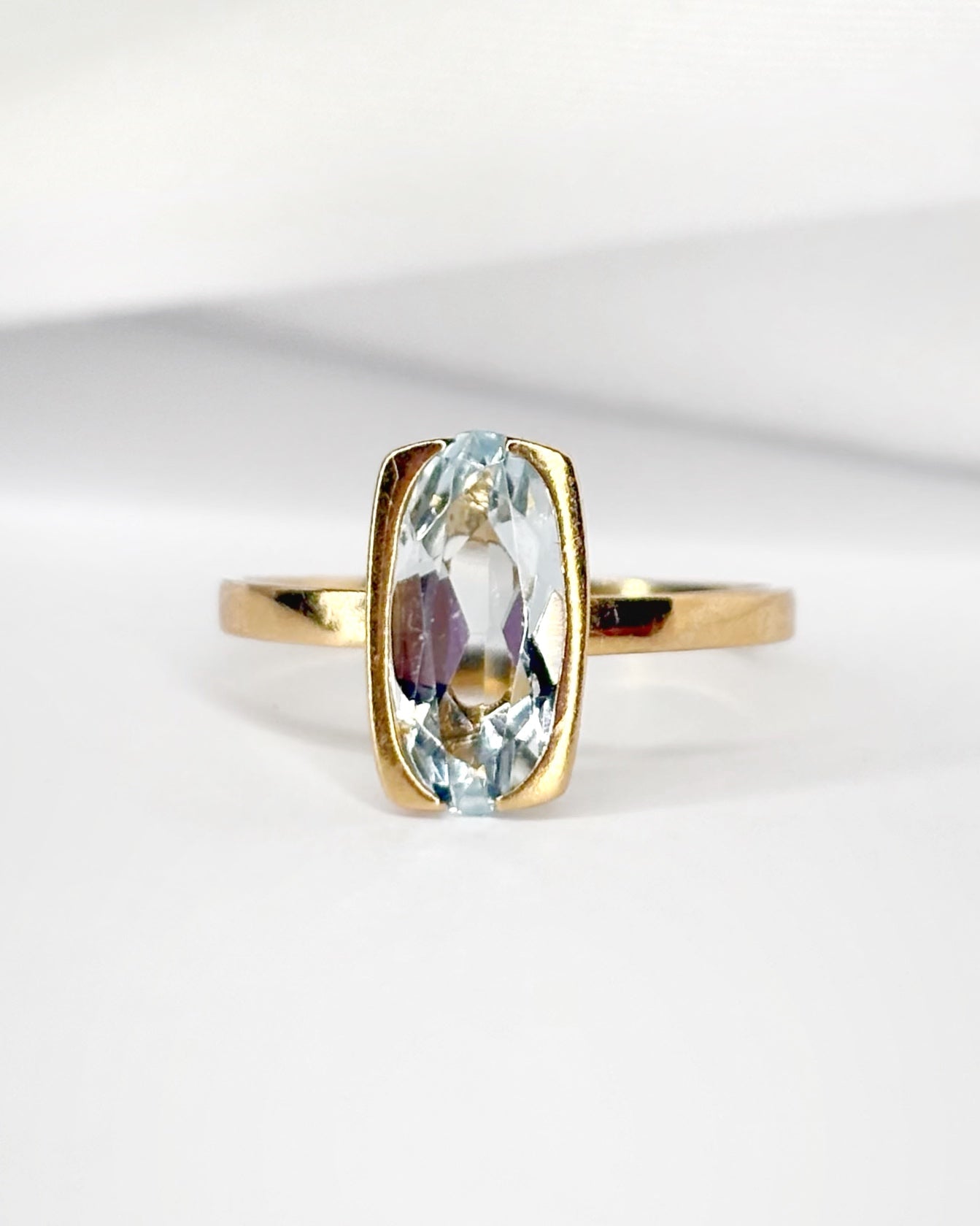 Bague Cocktail Aigue - Marine 1.25 carat "Marina" - Elliade Paris