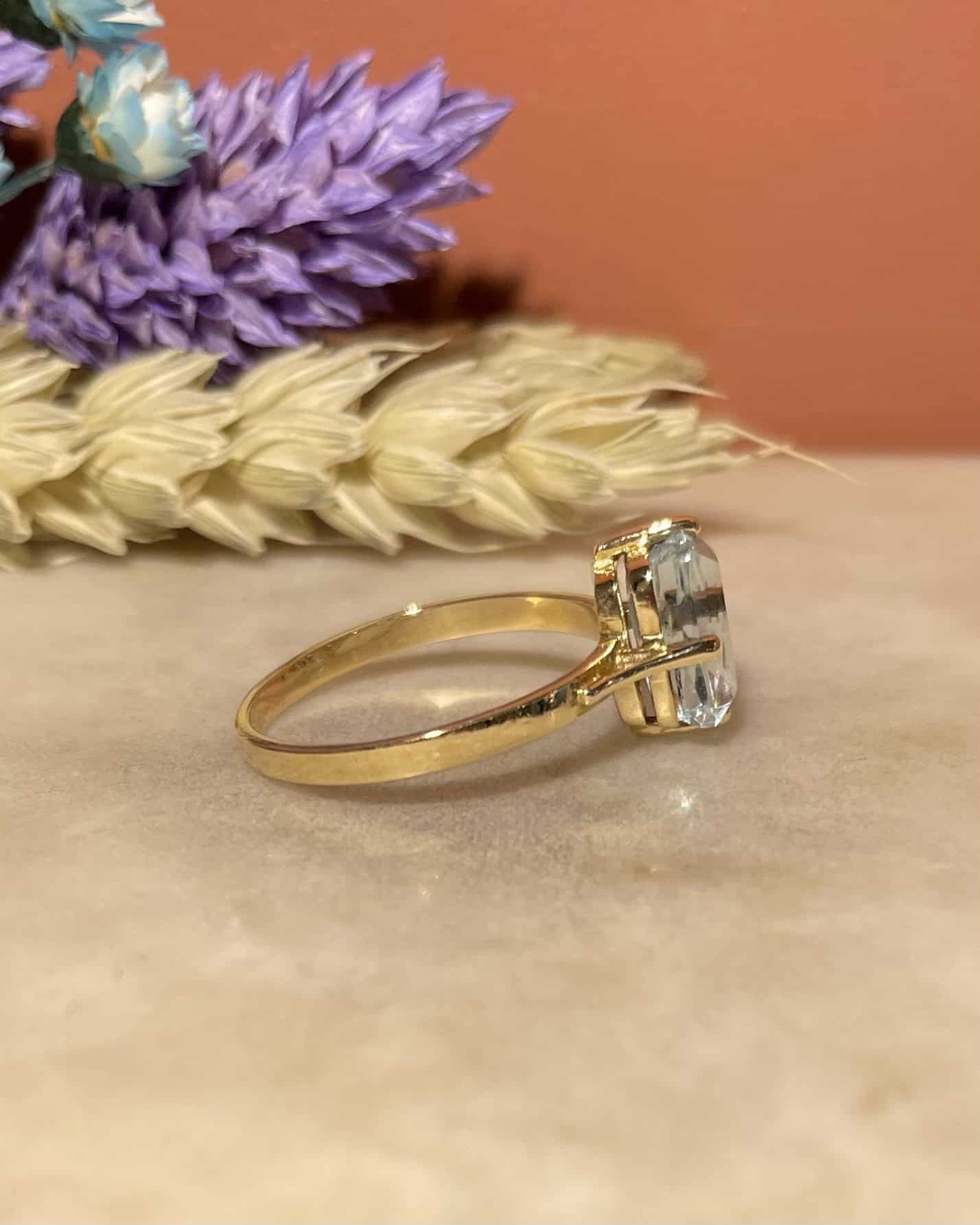 Bague Cocktail Aigue - Marine 1.70 Carat "Agatha" - Elliade Paris