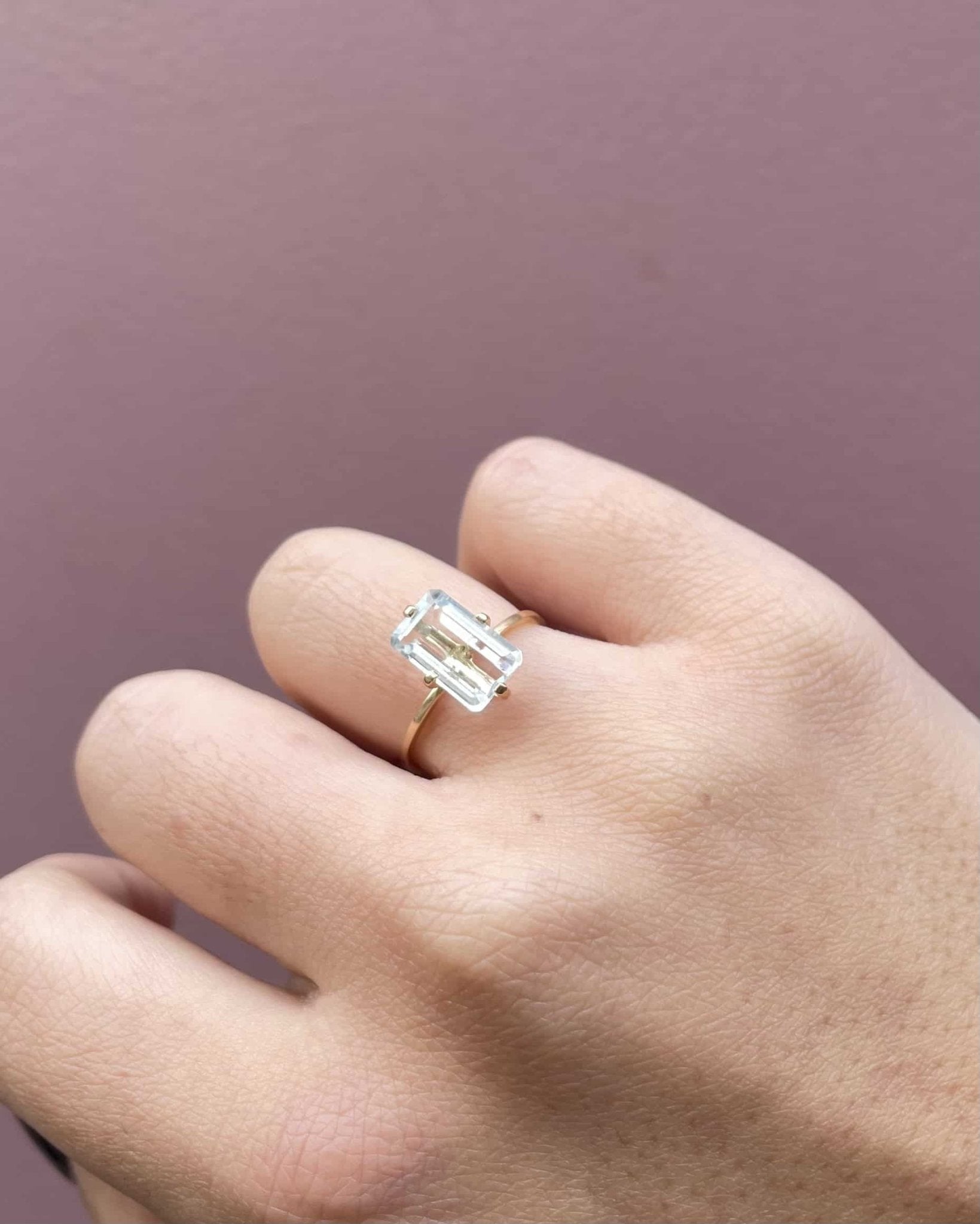 Bague Cocktail Aigue - Marine 2 Carats "Mira" - Elliade Paris