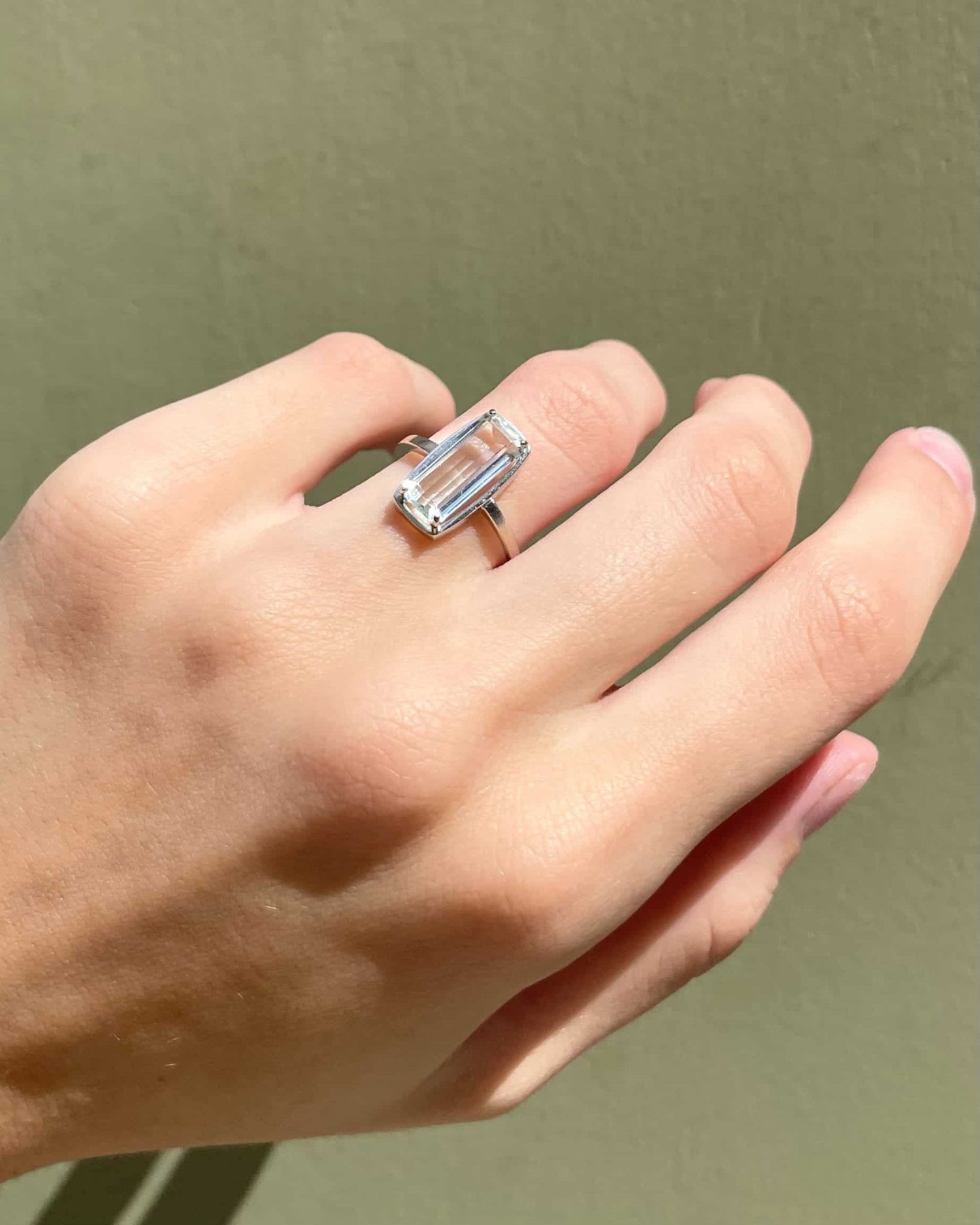 Bague Cocktail Aigue - Marine 2.85 carats "Ézaé" - Elliade Paris