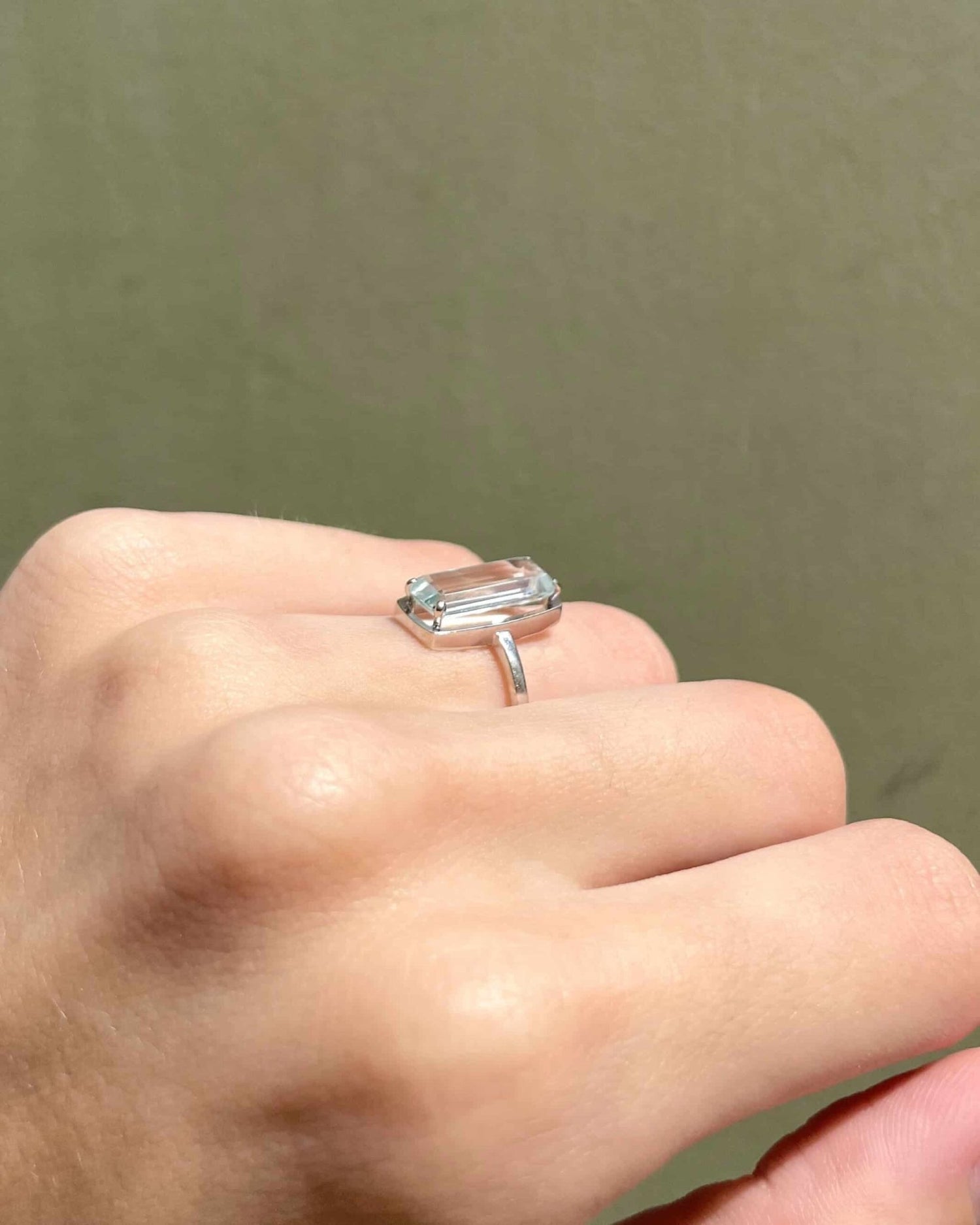 Bague Cocktail Aigue - Marine 2.85 carats "Ézaé" - Elliade Paris