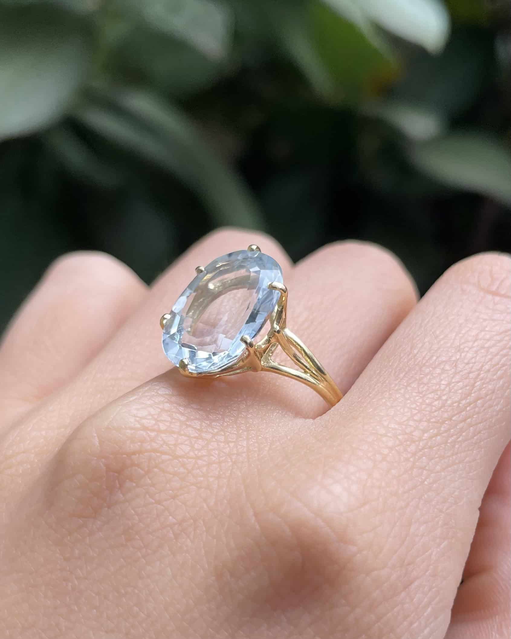 "Lévon" 3.50 Carat Aquamarine Cocktail Ring