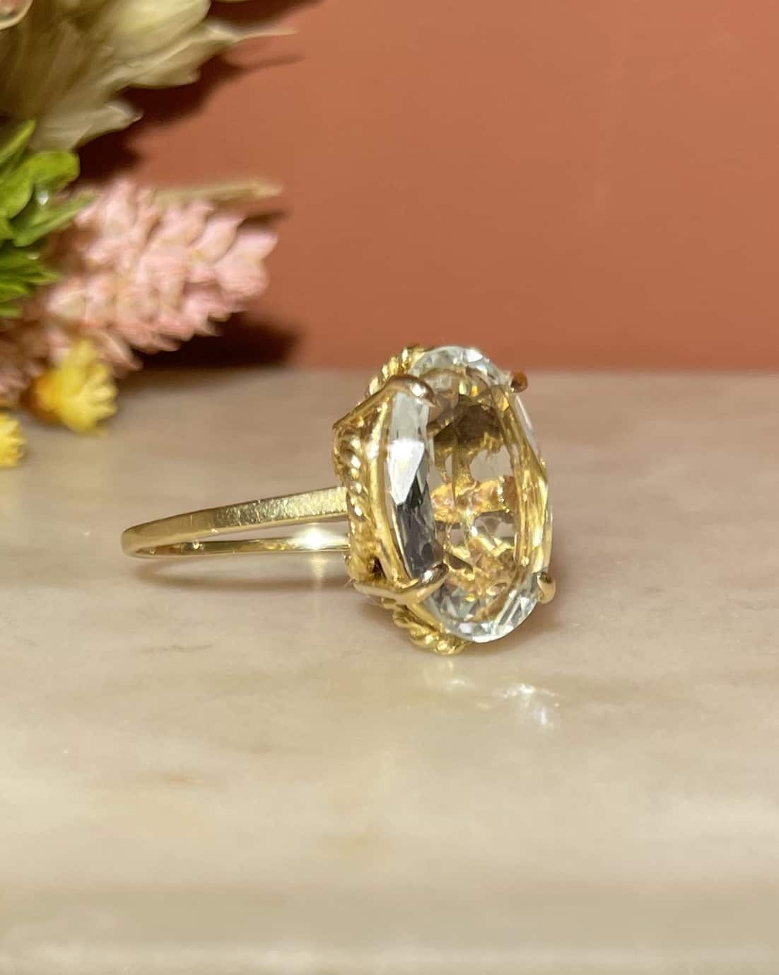 Bague Cocktail Aigue - Marine 3,60 carats "Cielia" - Elliade Paris