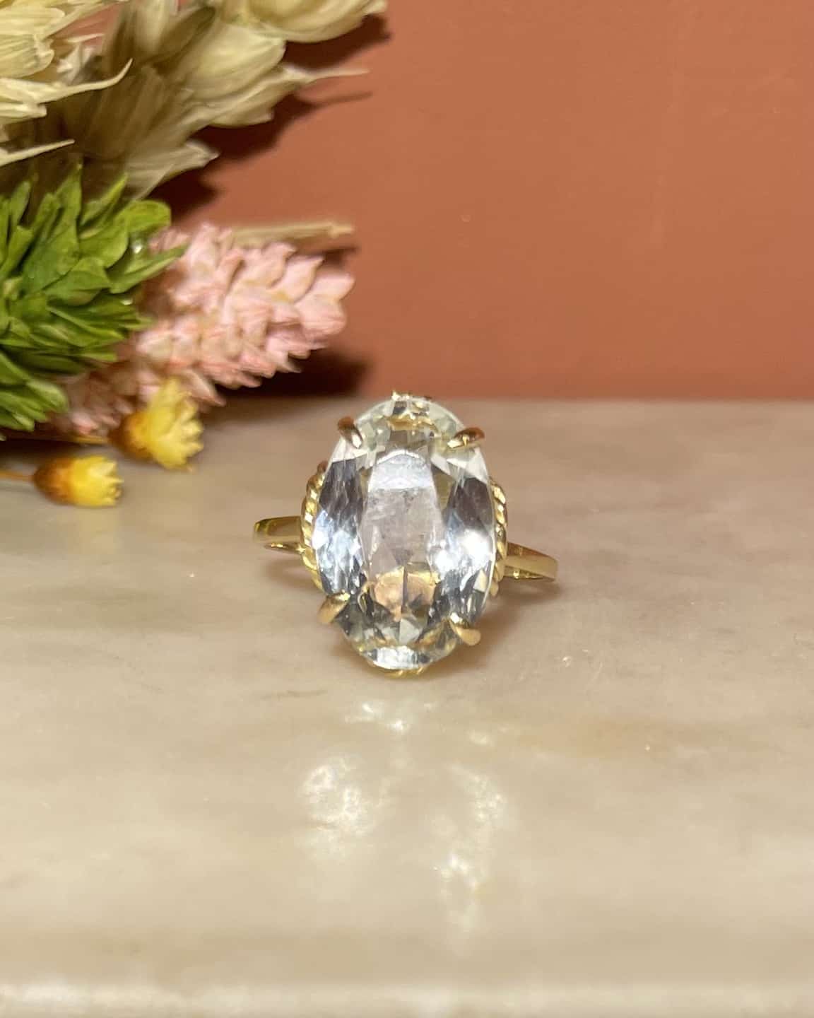 Bague Cocktail Aigue - Marine 3,60 carats "Cielia" - Elliade Paris