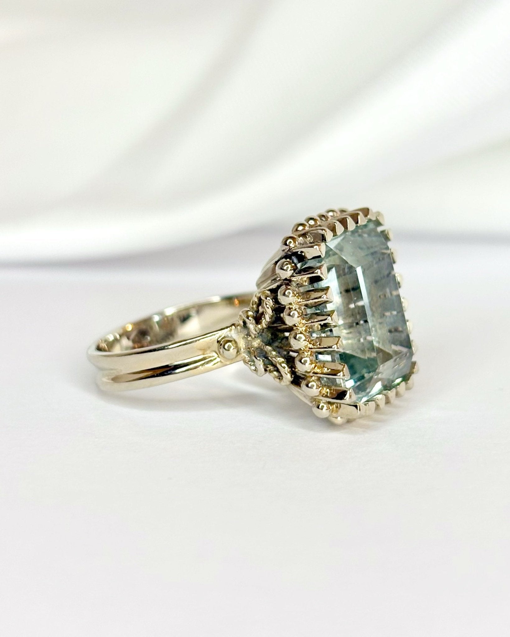 Bague Cocktail Aigue - Marine 4.50 carats "Bérylla" - Elliade Paris