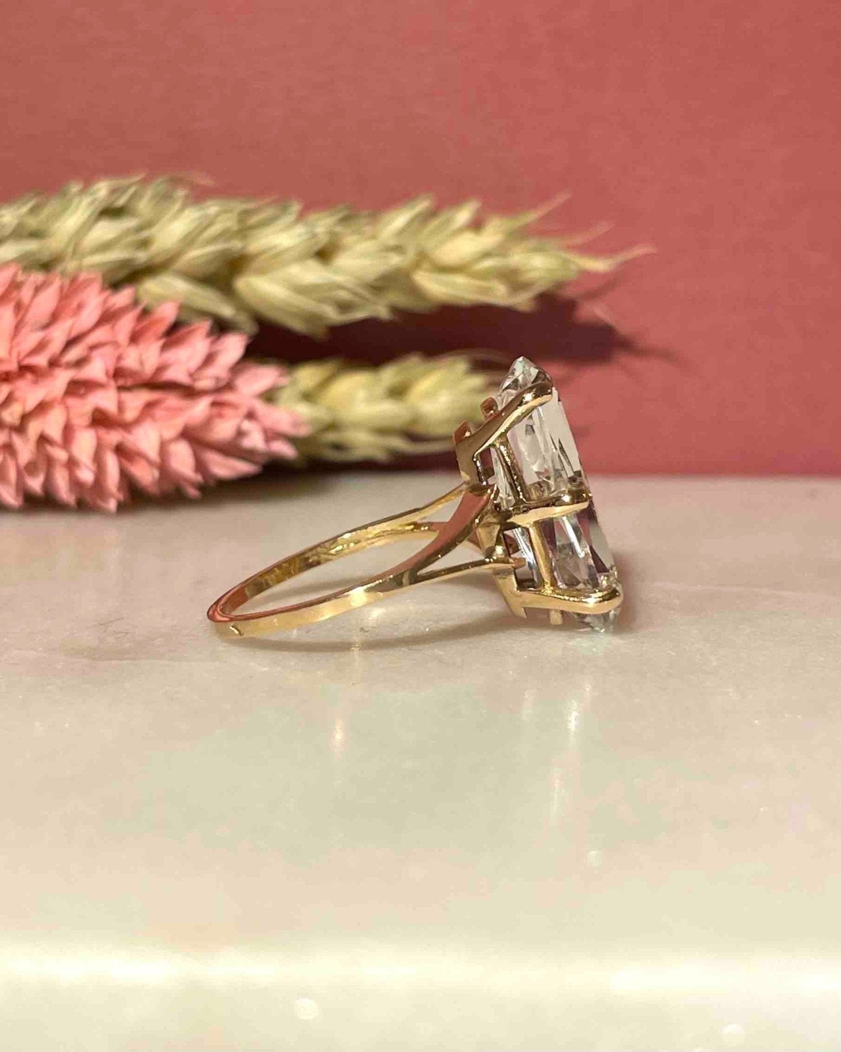 Bague Cocktail Aigue - Marine 5 carats "Sorya" - Elliade Paris