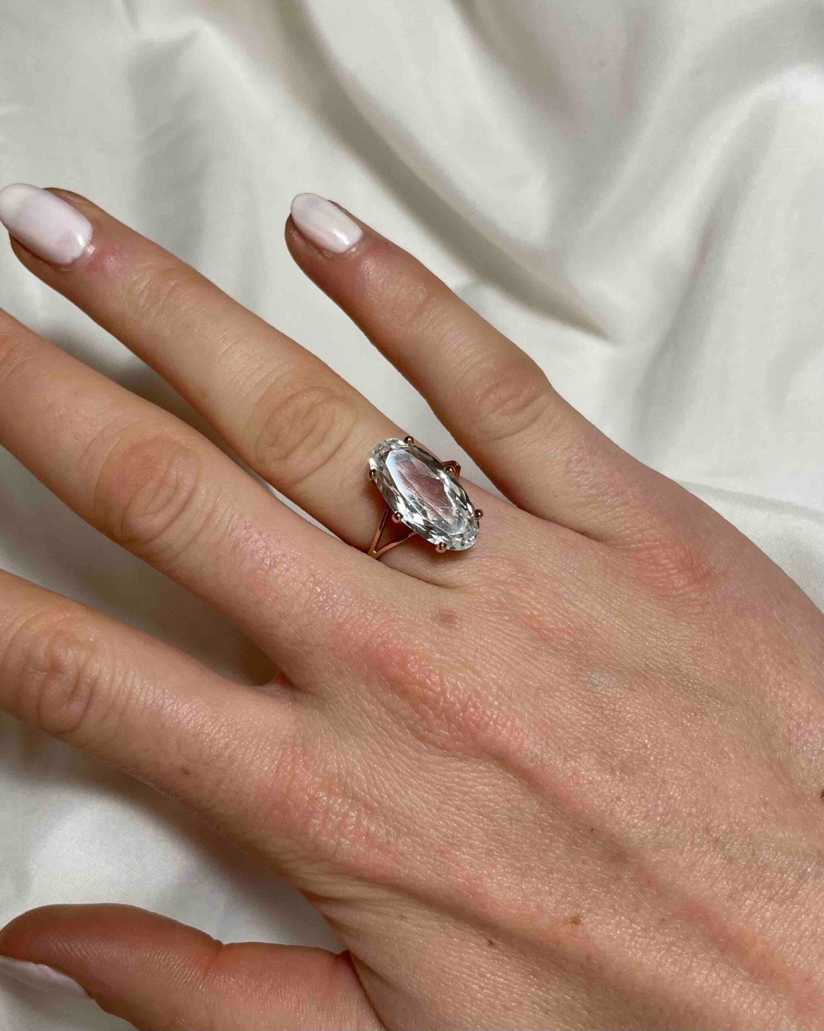 Bague Cocktail Aigue - Marine 5 carats "Sorya" - Elliade Paris