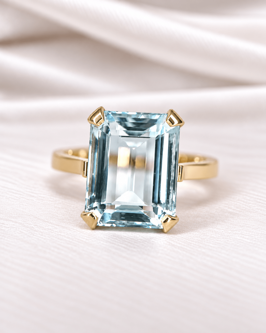 Bague Cocktail Aigue-Marine 6.25 carats 5.23g "Lydie" - Elliade Paris
