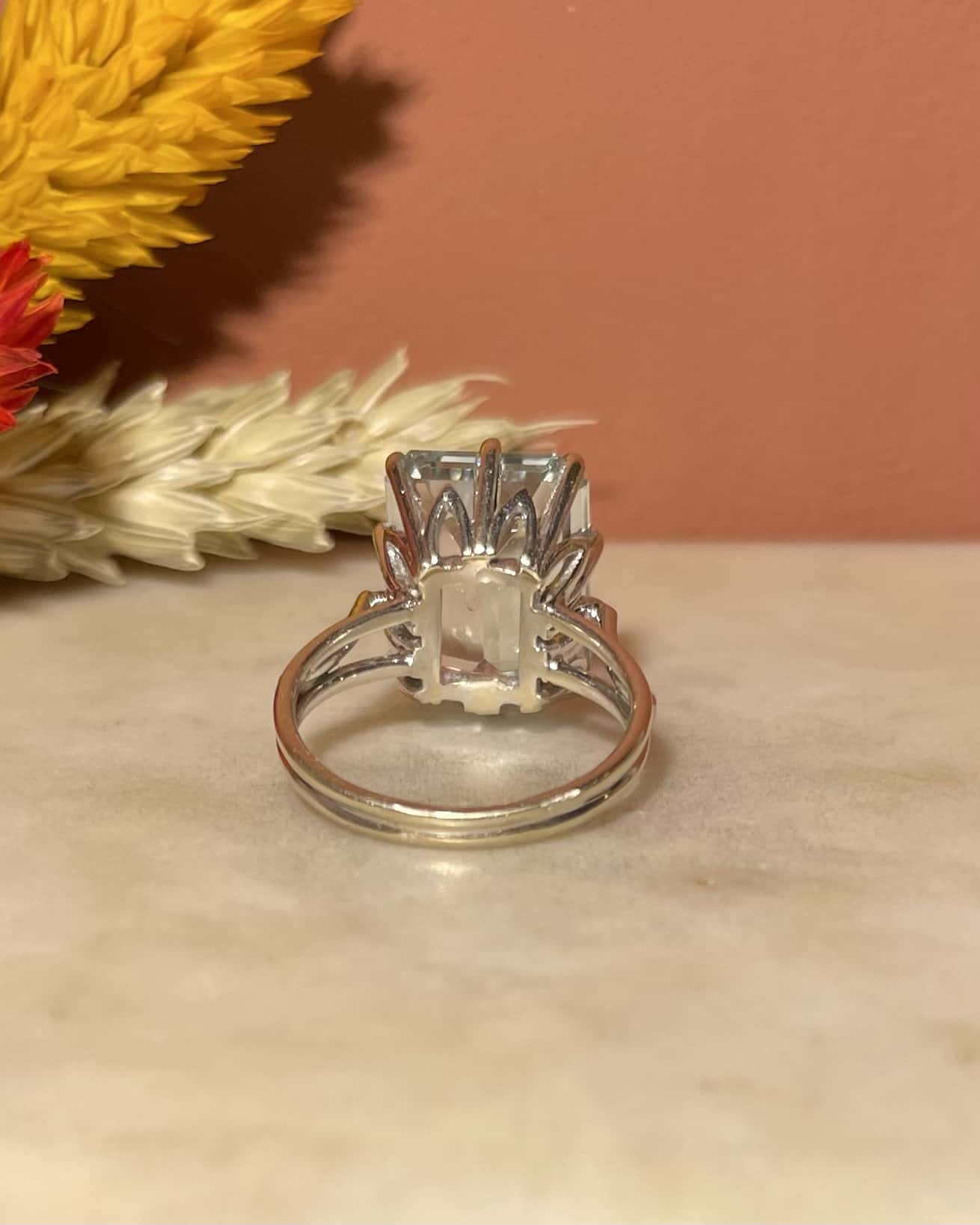 Bague Cocktail Aigue - Marine 7 carats "Rhéa" - Elliade Paris