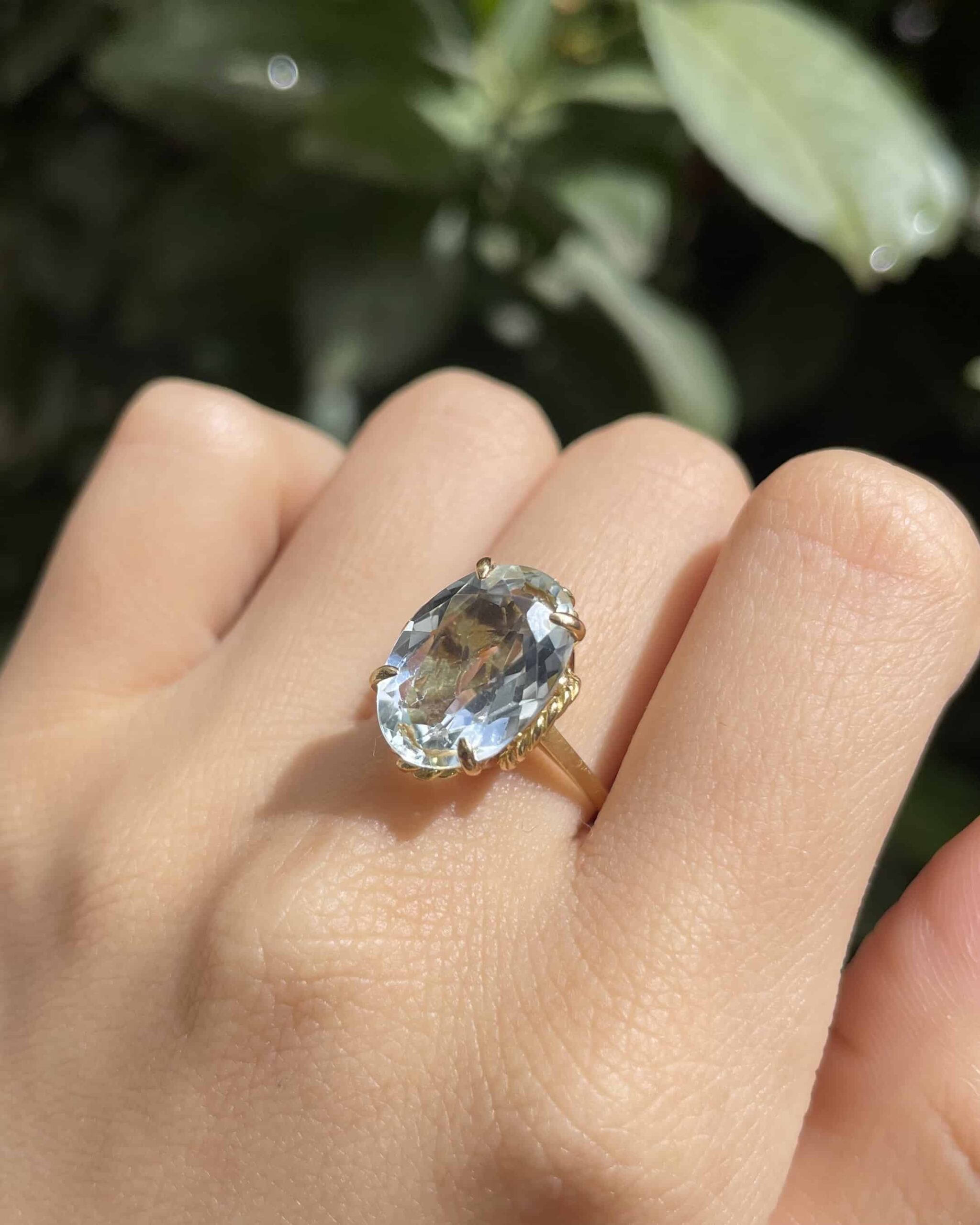 "Cielia" 3.60 Carat Aquamarine Cocktail Ring