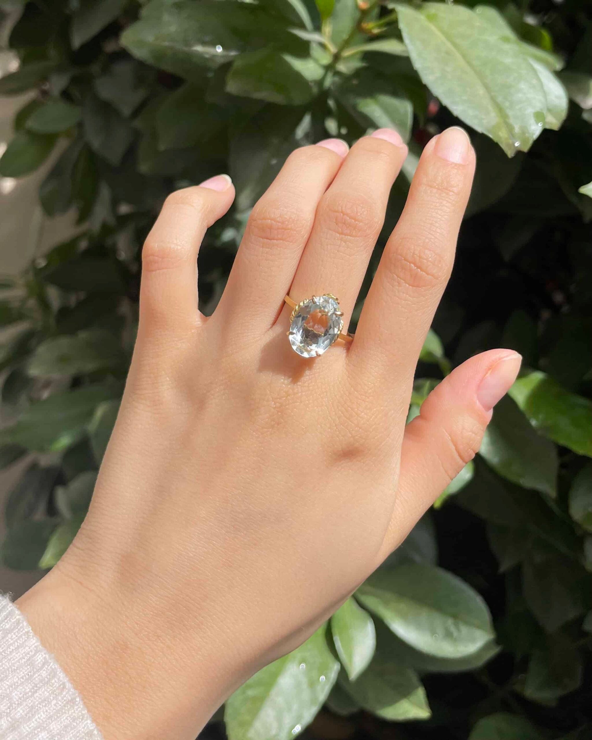 "Cielia" 3.60 Carat Aquamarine Cocktail Ring