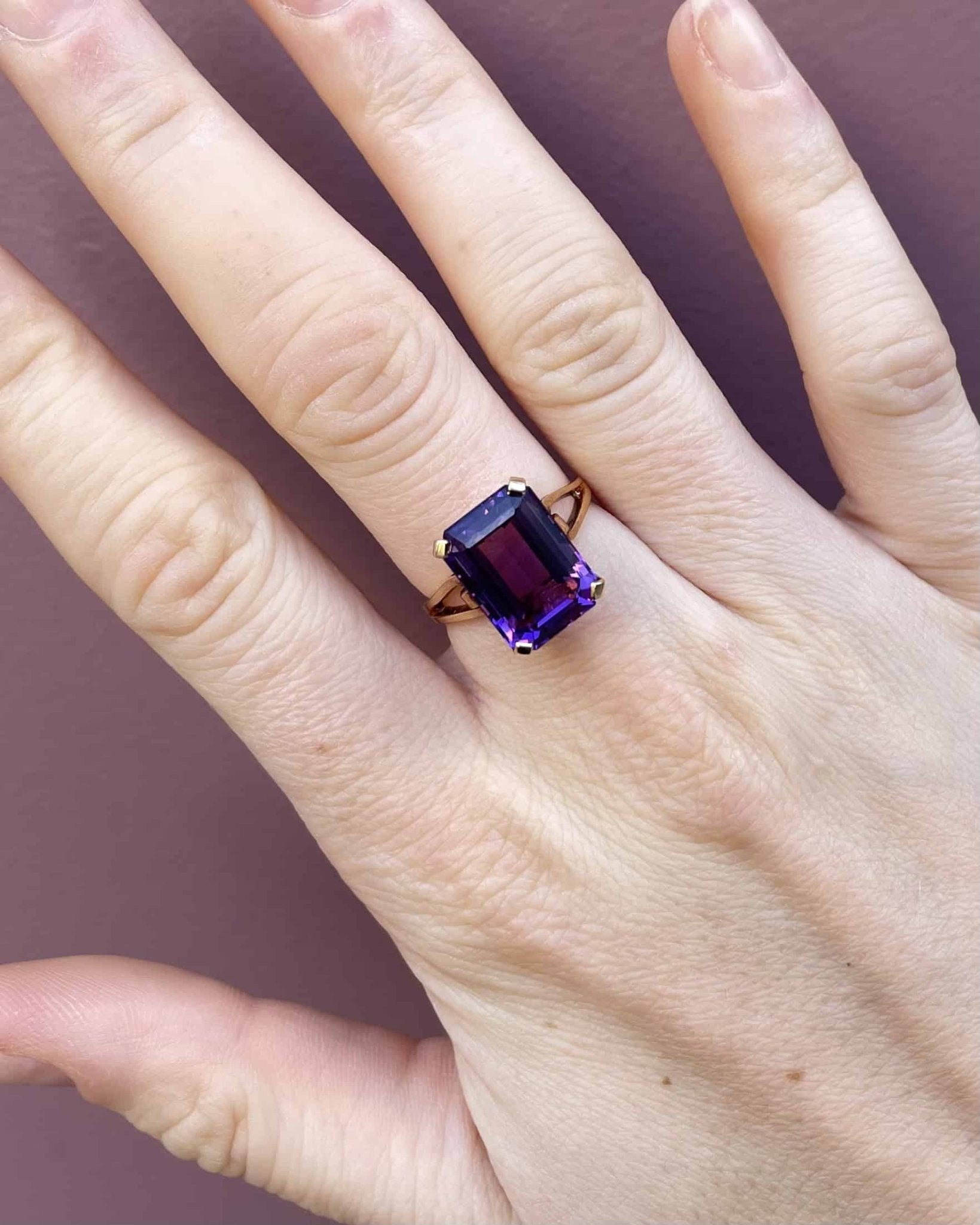 Bague Cocktail Améthyste 6.10 carats "Paolina" - Elliade Paris