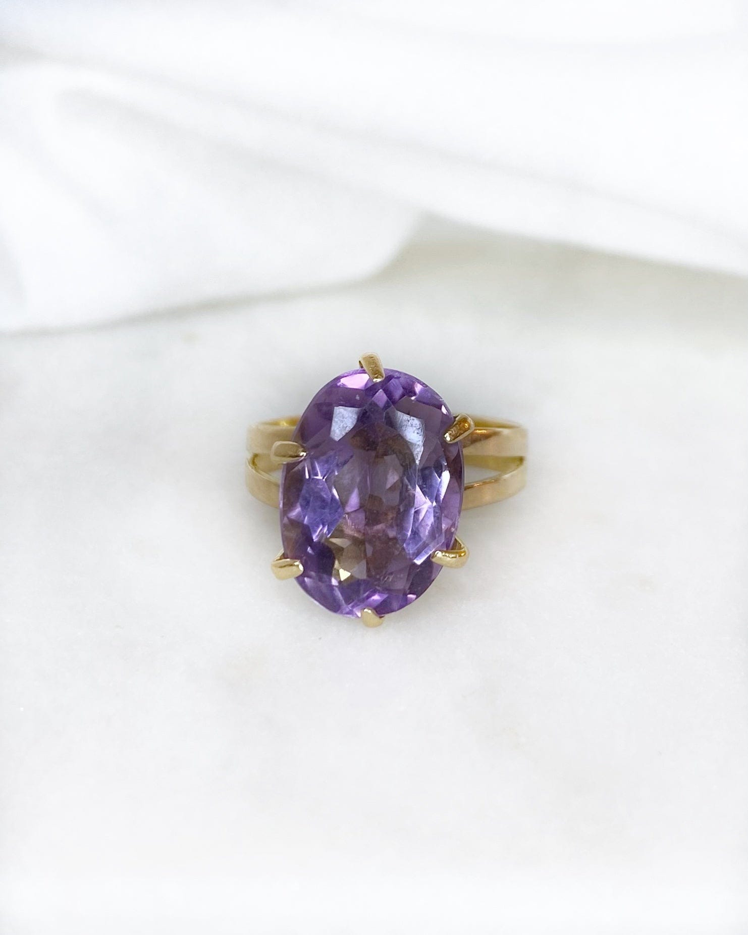 Bague Cocktail Améthyste 6.20 carats "Olyana" - Elliade Paris