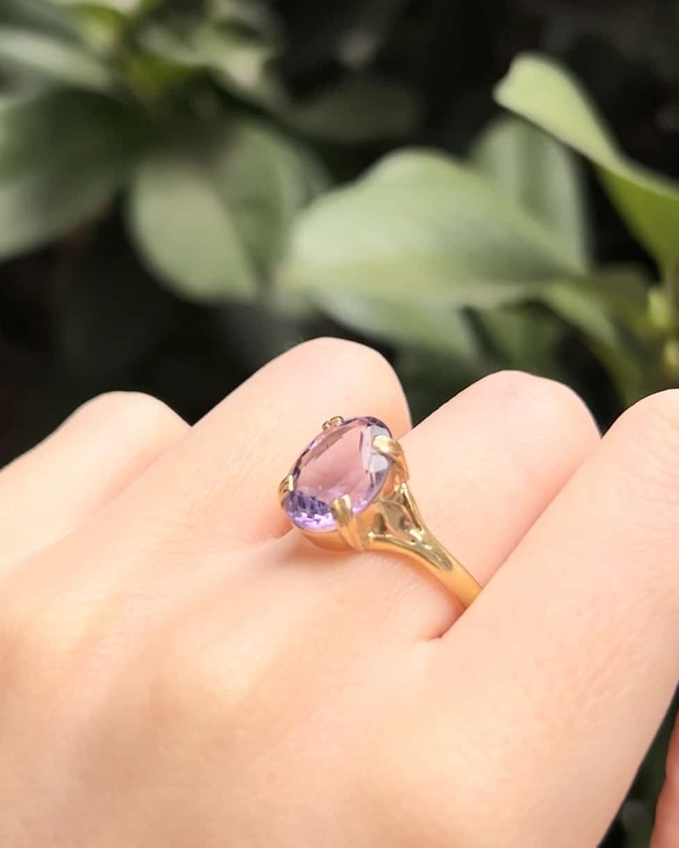 Bague Cocktail Améthyste Vintage "Antonella" - Elliade Paris