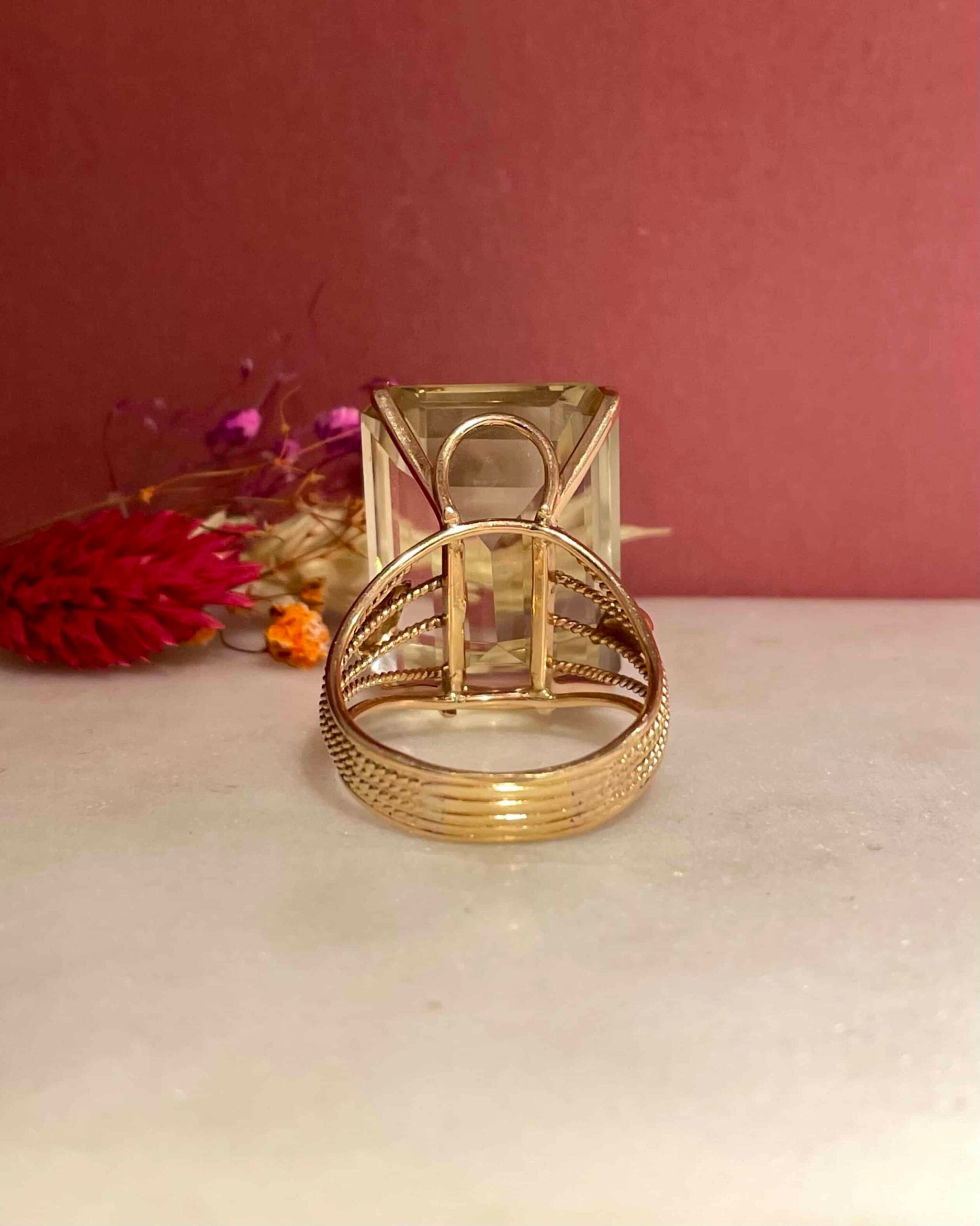 Bague Vintage Cocktail Citrine 36.90 carats "Clara"