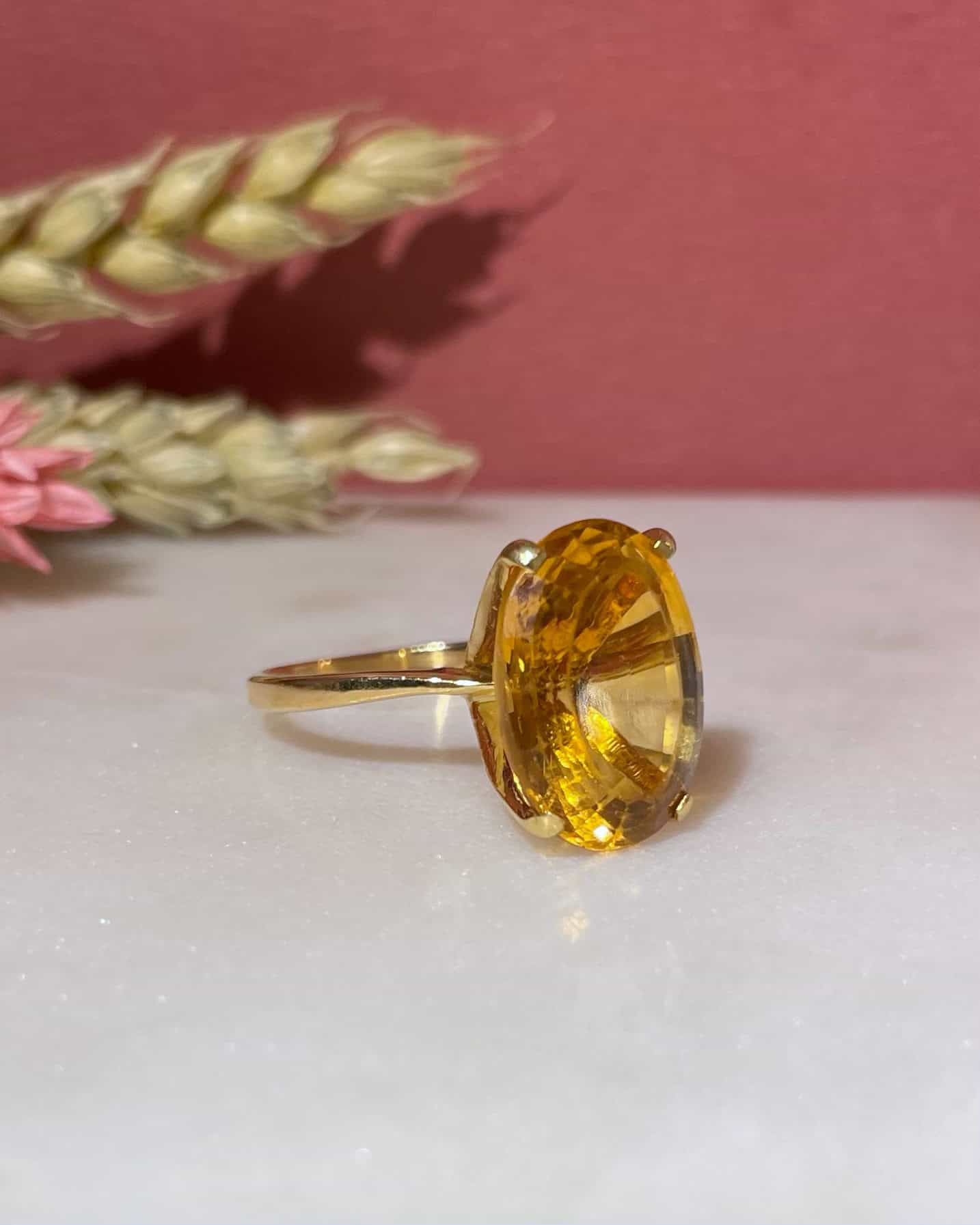 Anillo de cóctel de citrino de 8,60 quilates «Xyla»