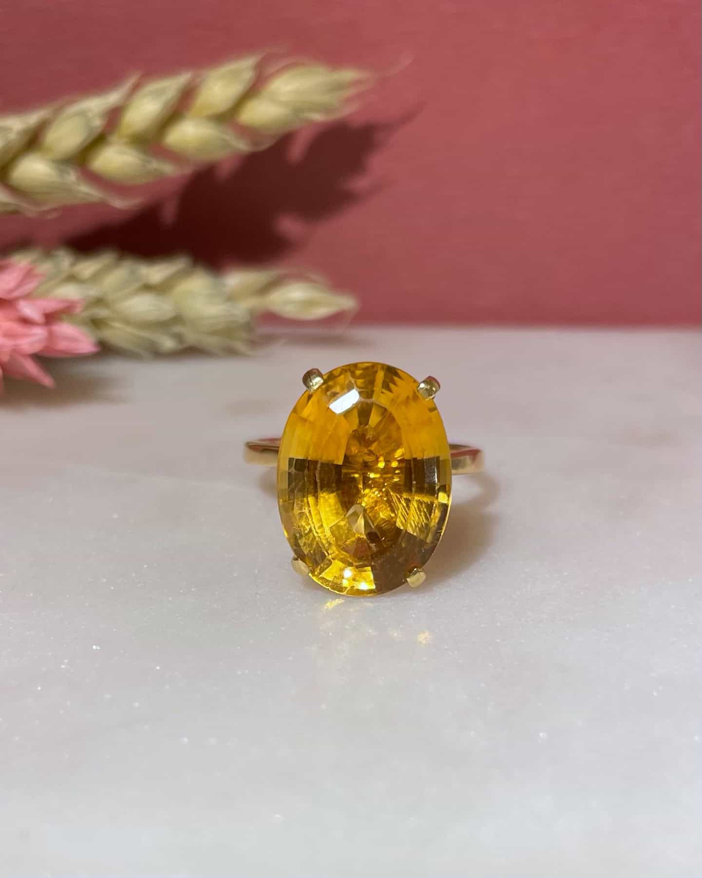 Anillo de cóctel de citrino de 8,60 quilates «Xyla»