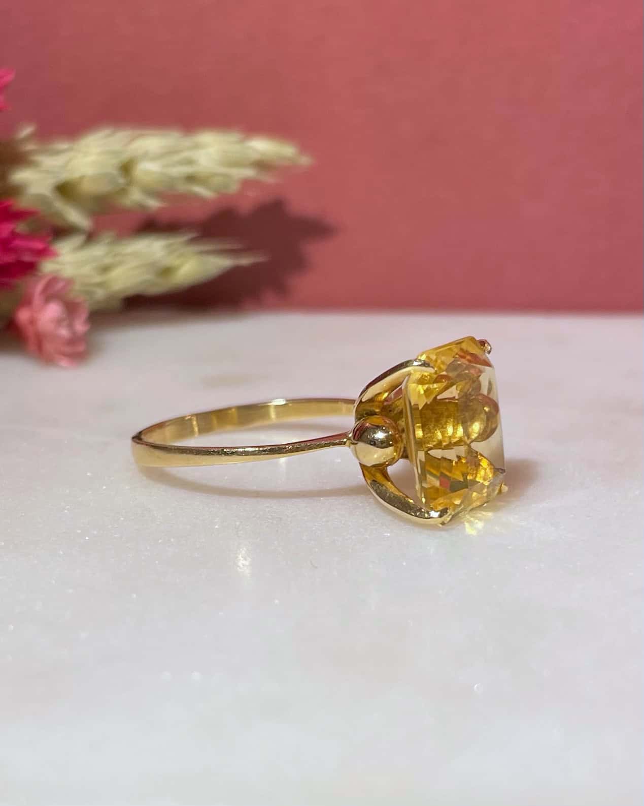 Bague Cocktail Citrine 6 Carats "Nexie"