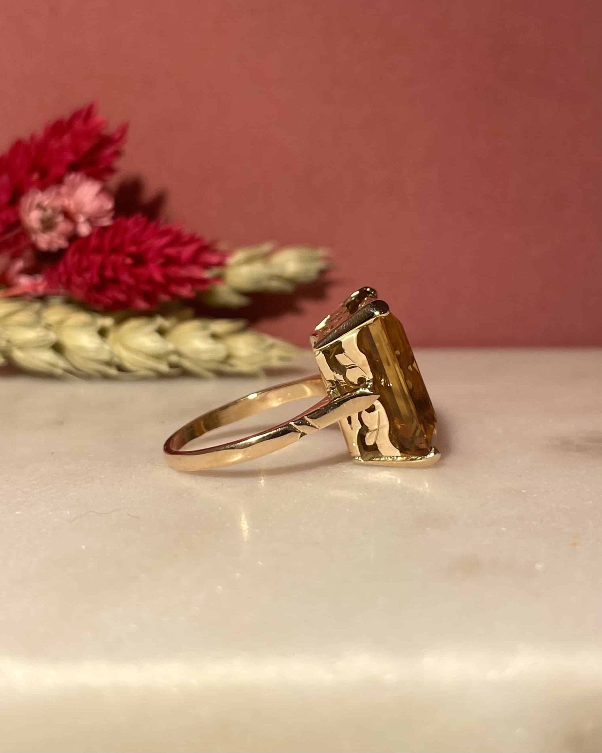 Anillo de cóctel "Sacha" de citrino de 10,40 quilates