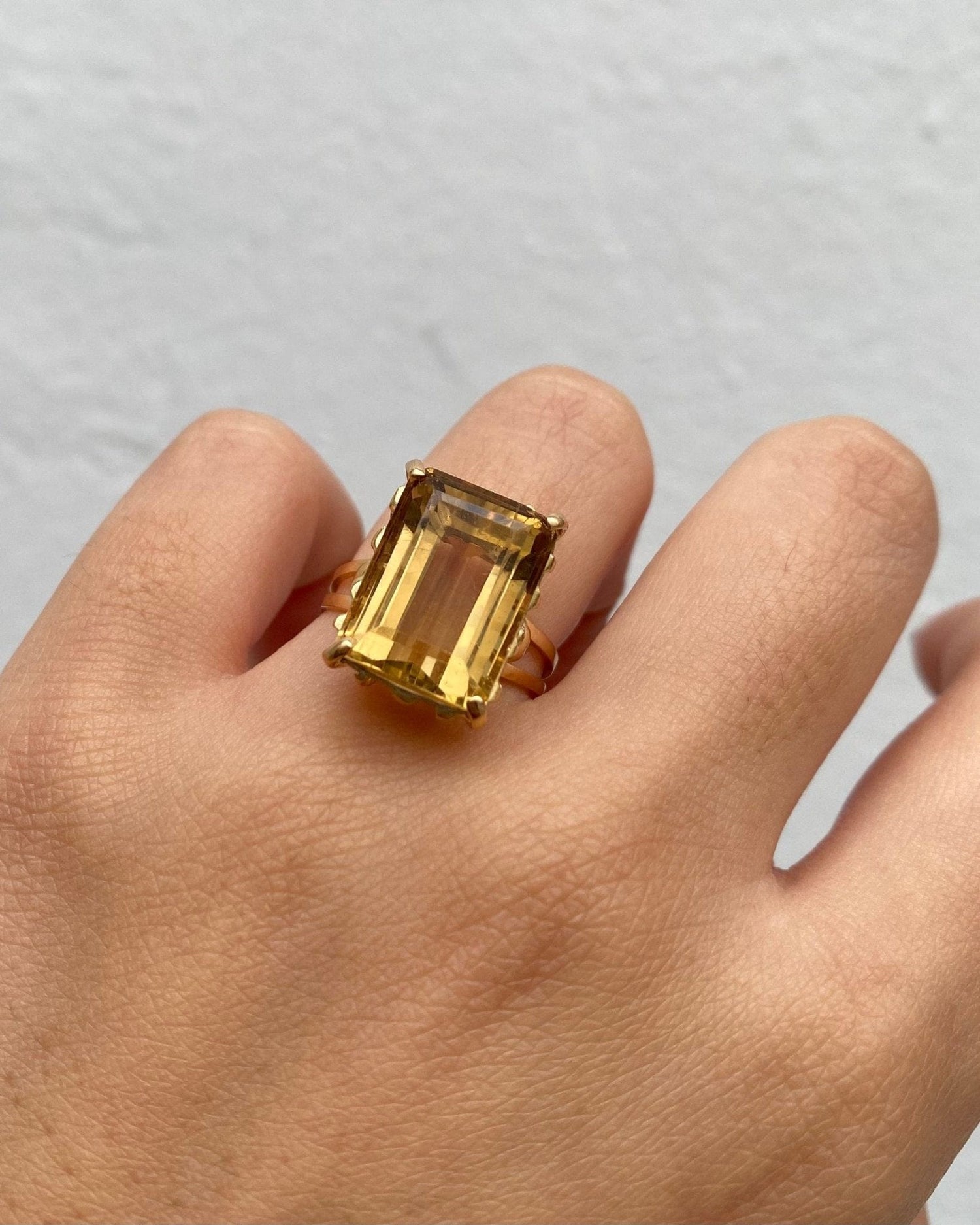 Bague Cocktail Citrine 10 carats "Julia" - Elliade Paris