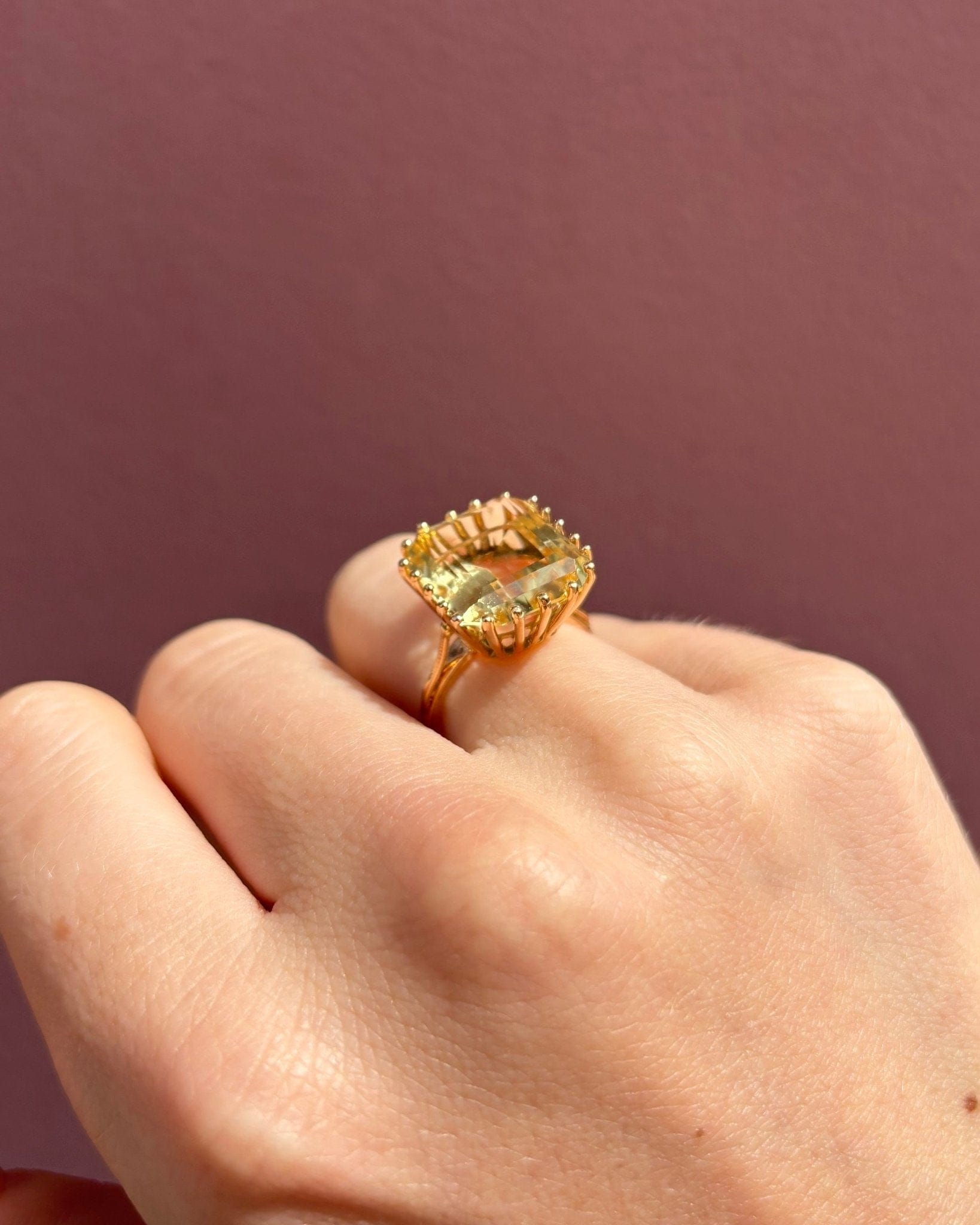 Bague Cocktail Citrine 14.24 carats "Chance" - Elliade Paris