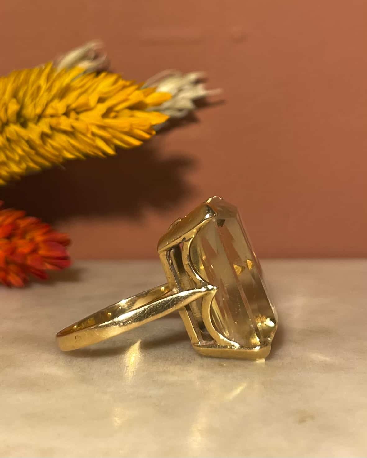 Bague Cocktail Citrine 15.90 carats "Mauricia" - Elliade Paris