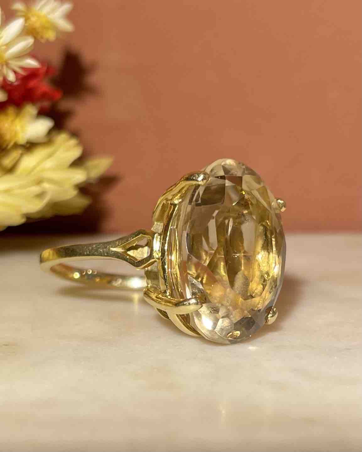 Bague Cocktail Citrine 16 carats "Amastan" - Elliade Paris