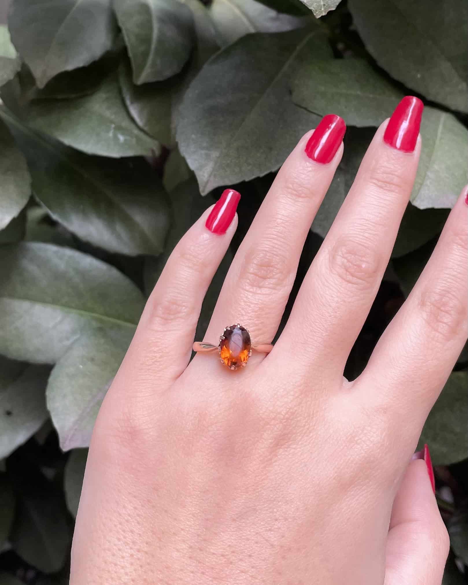 Bague Cocktail Citrine 2.10 Carats "Orphée" - Elliade Paris