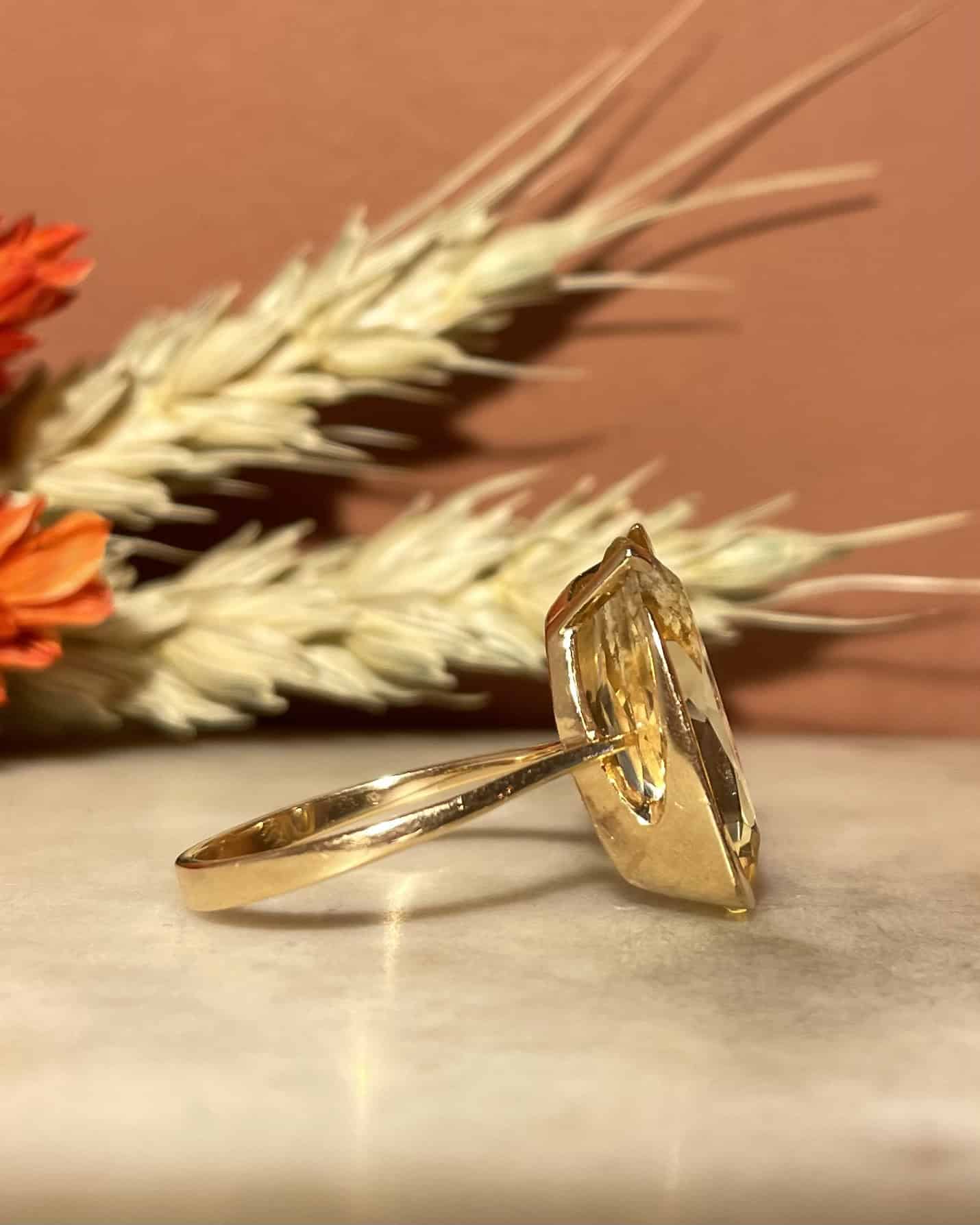 Bague Cocktail Citrine 2.70 carats "Harlow" - Elliade Paris