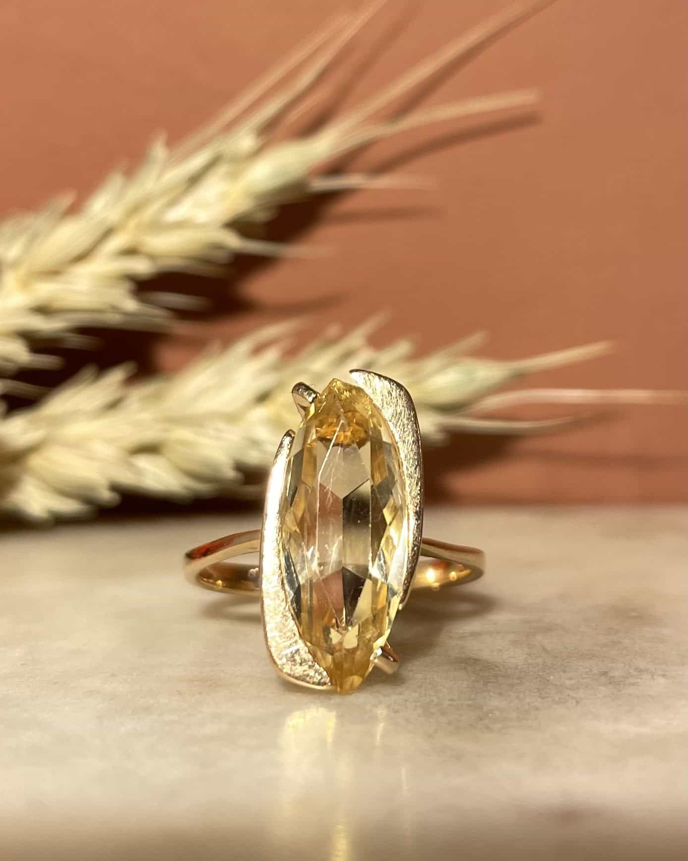 Bague Cocktail Citrine 2.70 carats "Harlow" - Elliade Paris