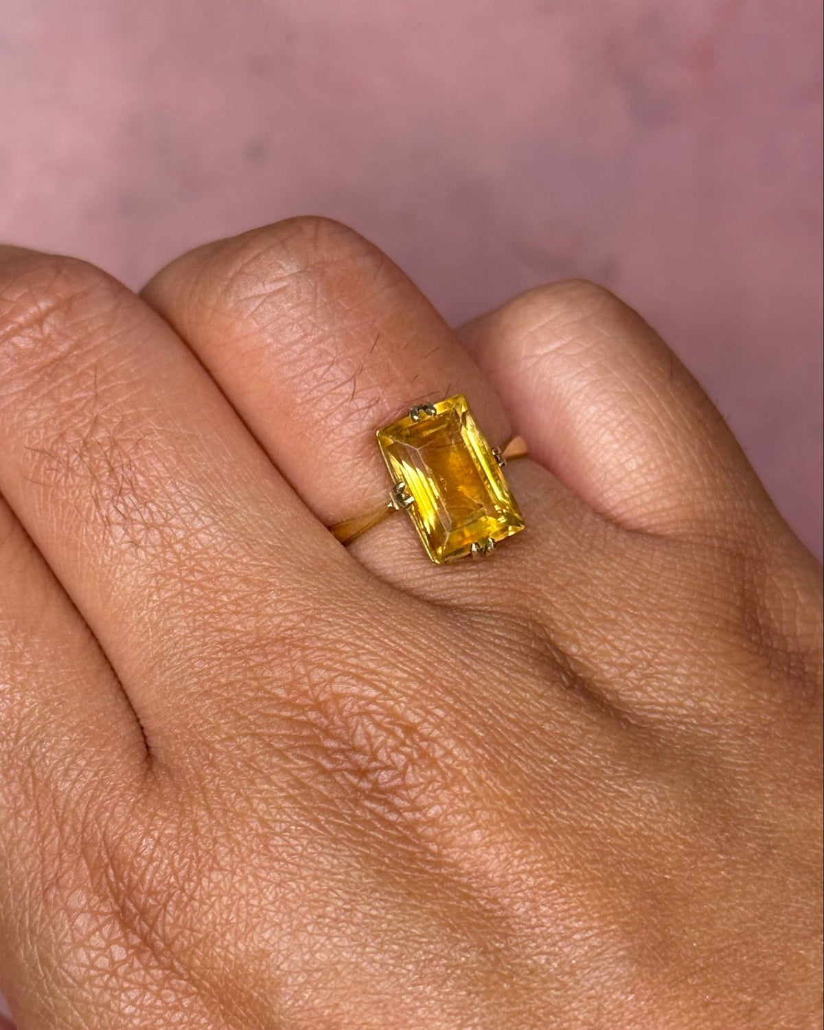 Bague Cocktail Citrine 3.2 carats & Or 18 carats "Irina" - Elliade Paris